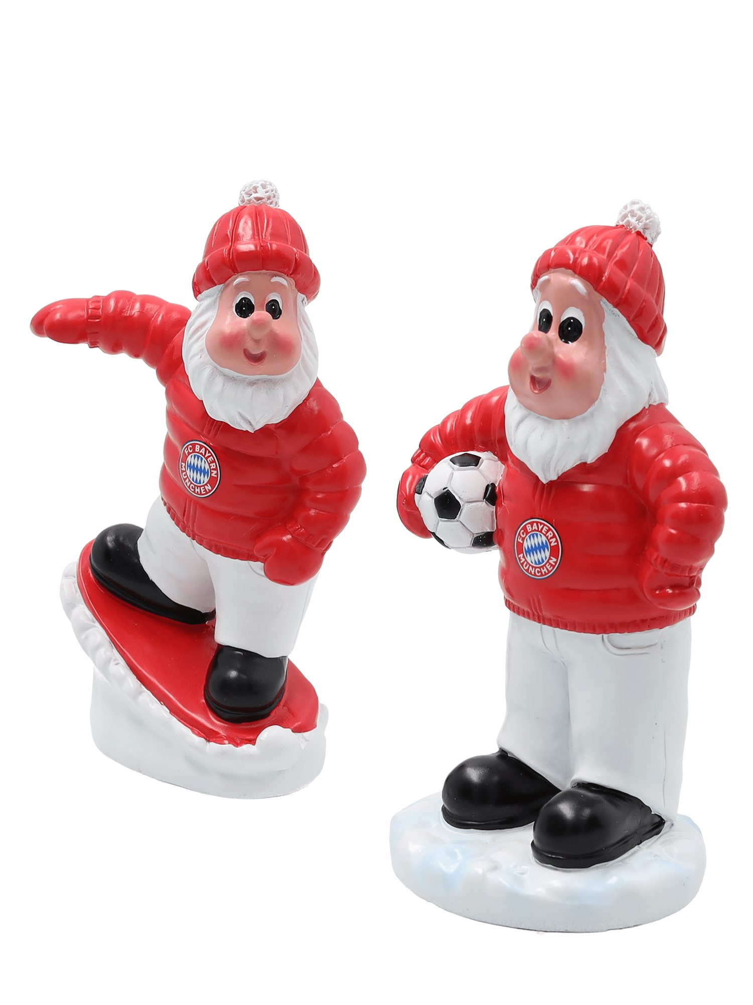 FC Bayern München Weihnachtsfigur FC Bayern München I Weihnachtsfiguren I Dekozwerge I 2er Set, Rot