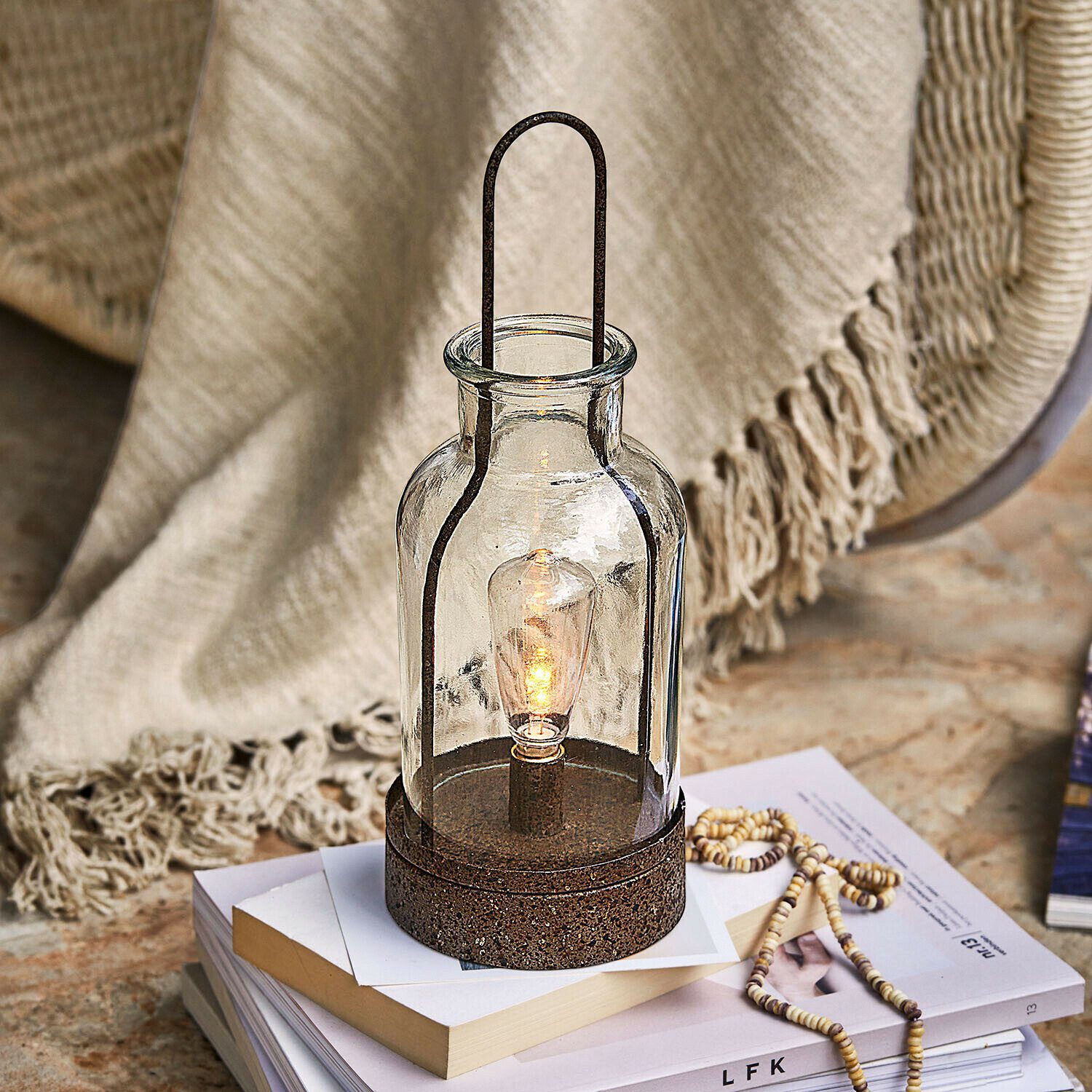 Mirabeau LED Laterne LED-Laterne Falirah antikbraun