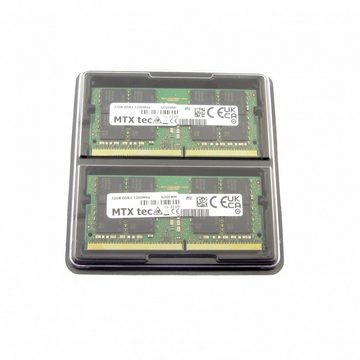 MTXtec 64GB Kit 2x 32GB RAM Arbeitsspeicher SODIMM DDR4 PC4-25600 3200MHz 260 Laptop-Arbeitsspeicher