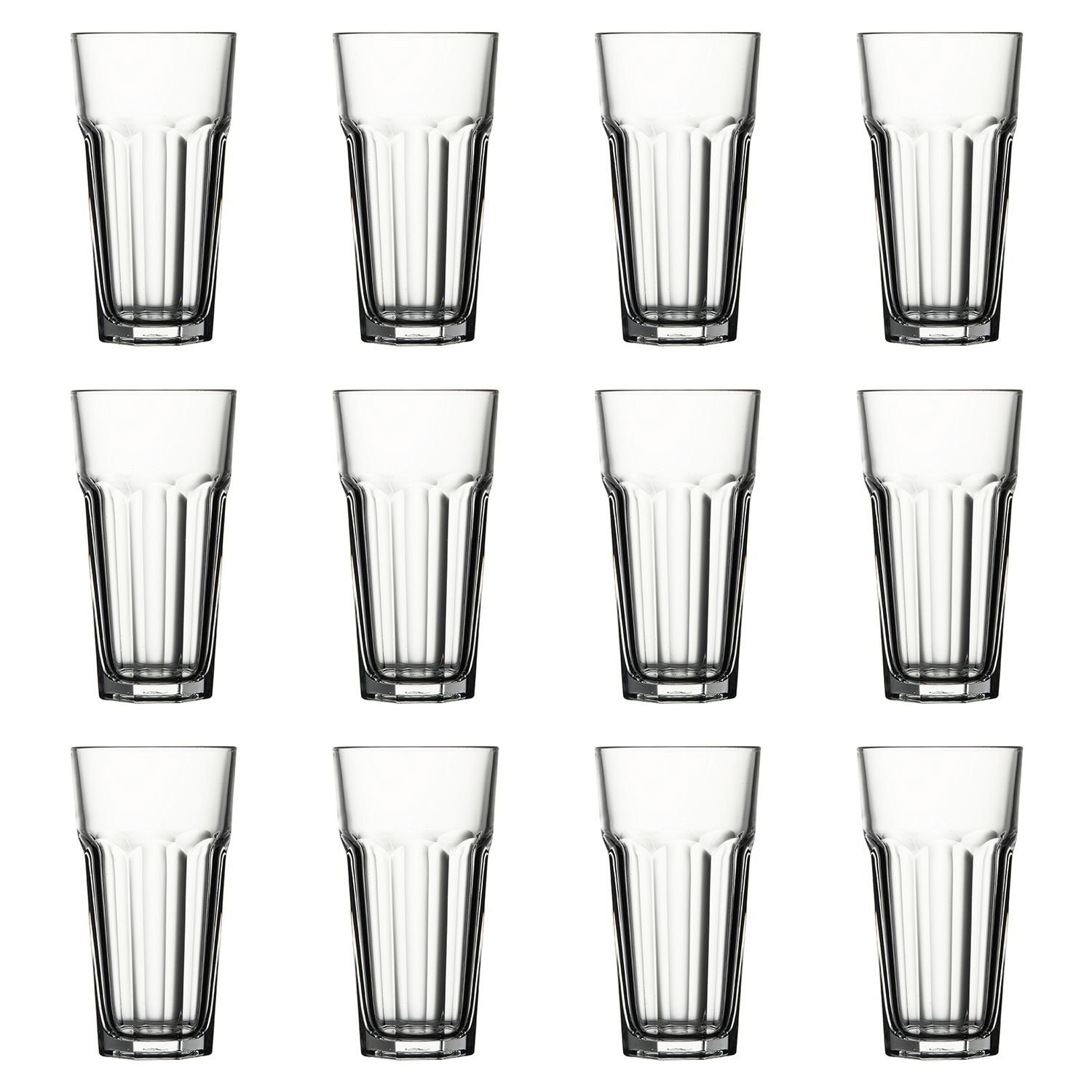 WAS Longdrinkglas Longdrinkgläser, Trinkgläser 12er-Set - Casablanca, 415 ml