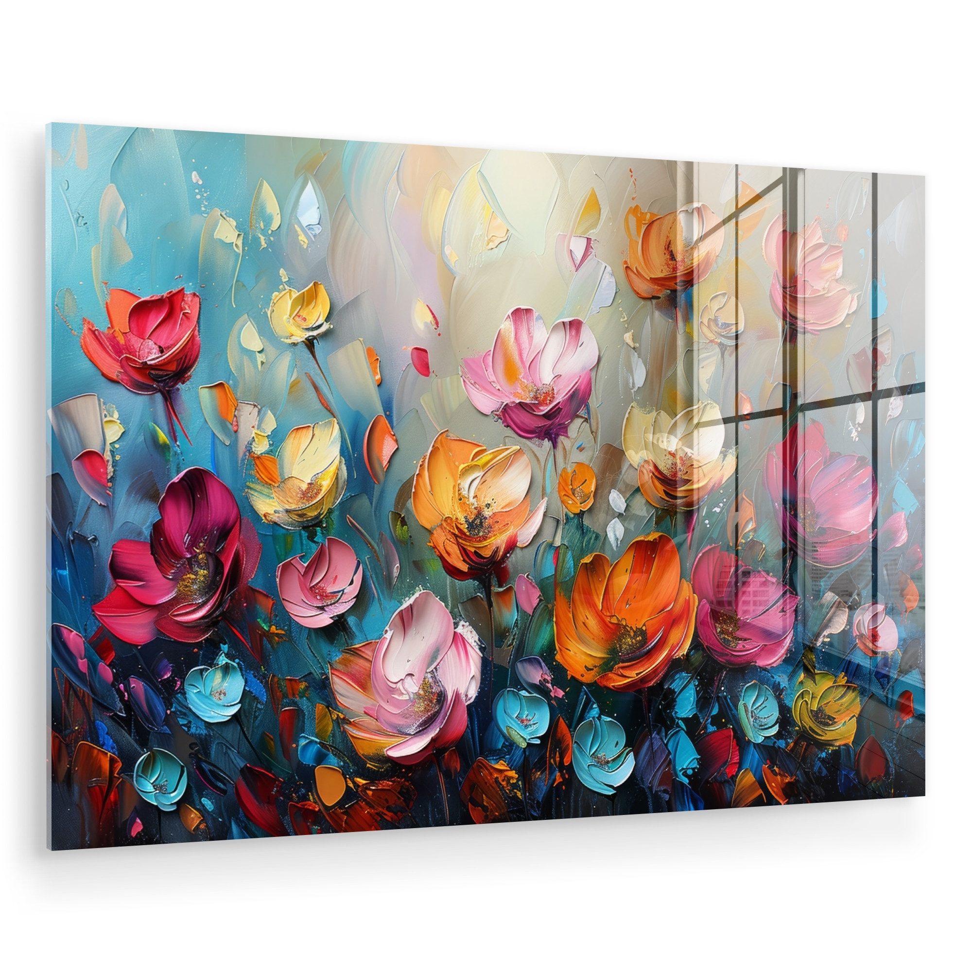 MuchoWow Acrylglasbild Blumen - Bunt - günstig online kaufen