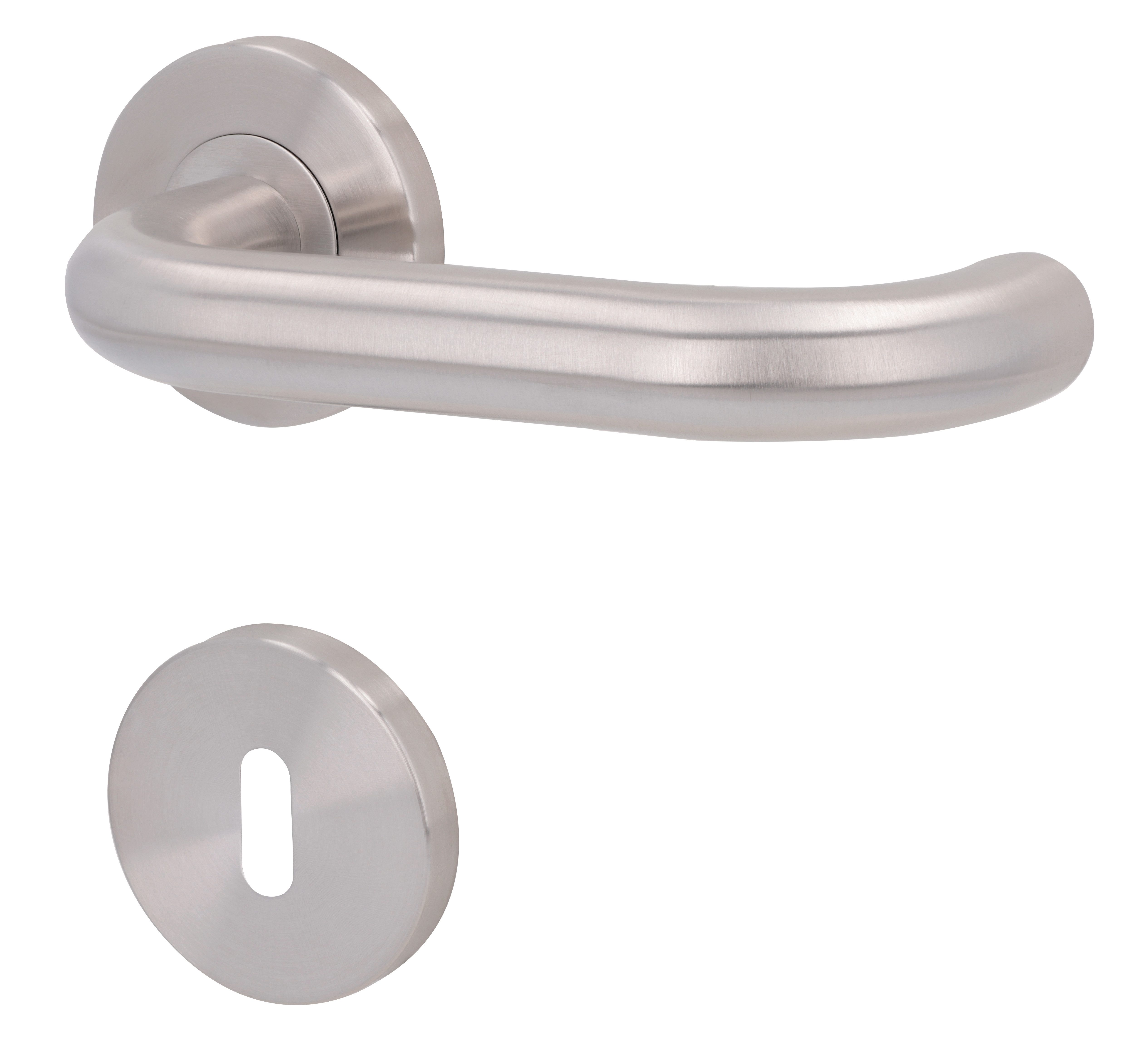 Alpertec Türgriff Tokyo Rosettengarnitur Türbeschlag, Drücker außen, Edelstahl satiniert