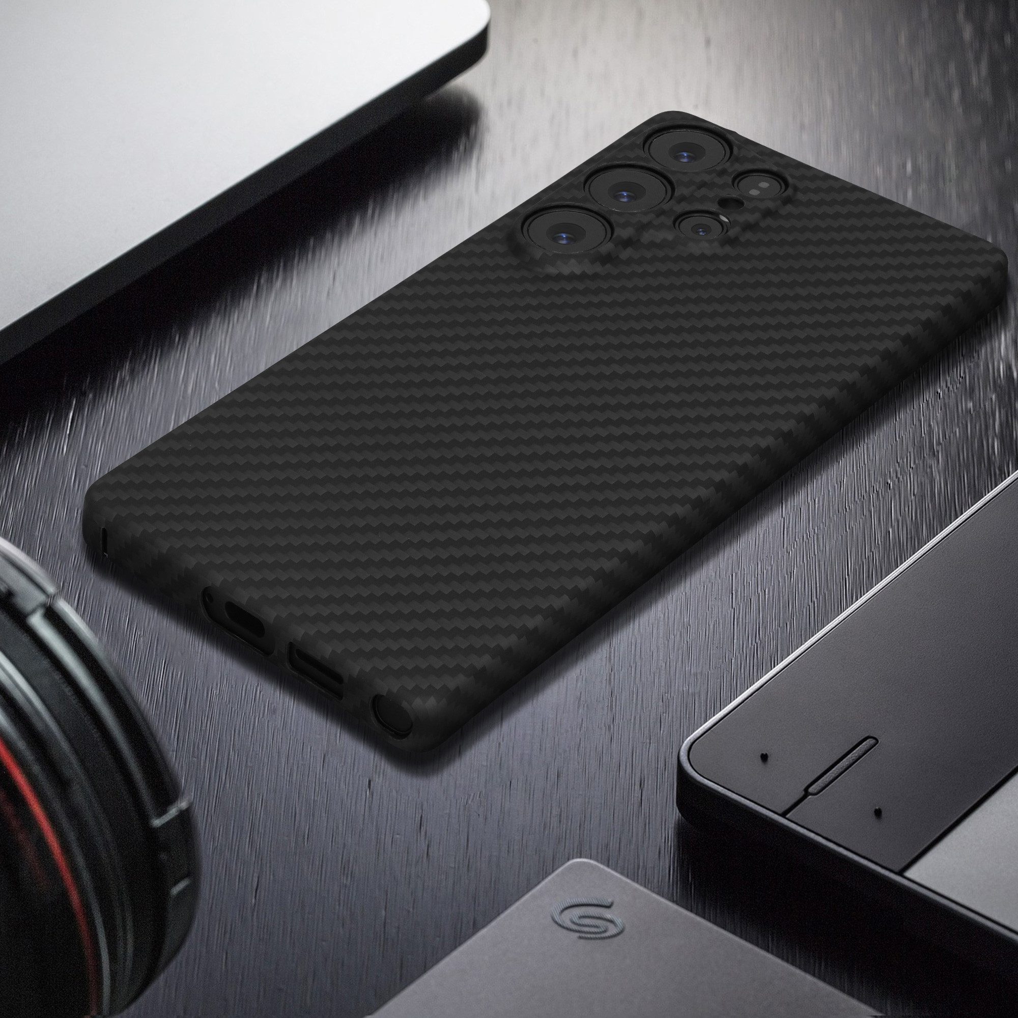 kalibri Handyhülle Hülle für Samsung Galaxy S25 Ultra, Aramid Handy Schutzhülle - Smartphone Cover Case