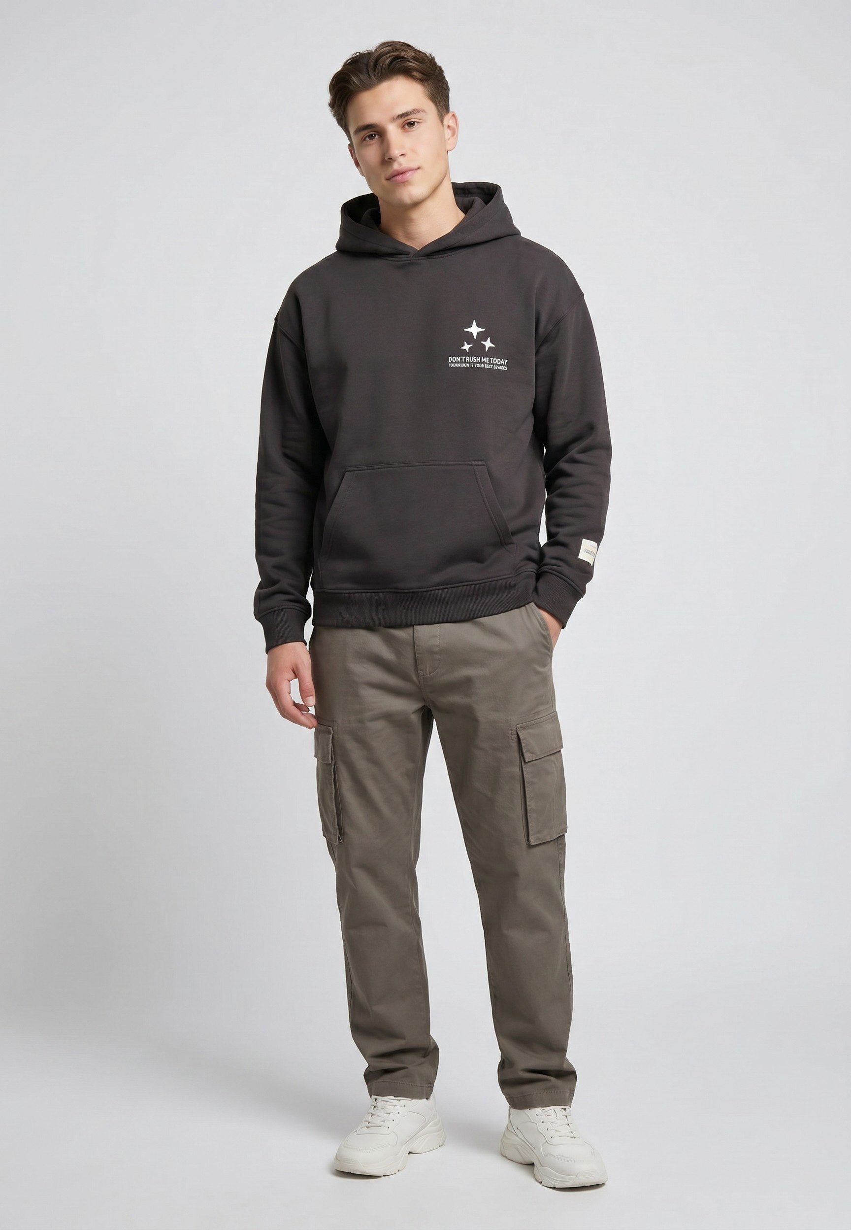 SUBLEVEL Kapuzenpullover Herren Sweathoodie mit Backprint Oversized Fit, unterschiedliche Prints