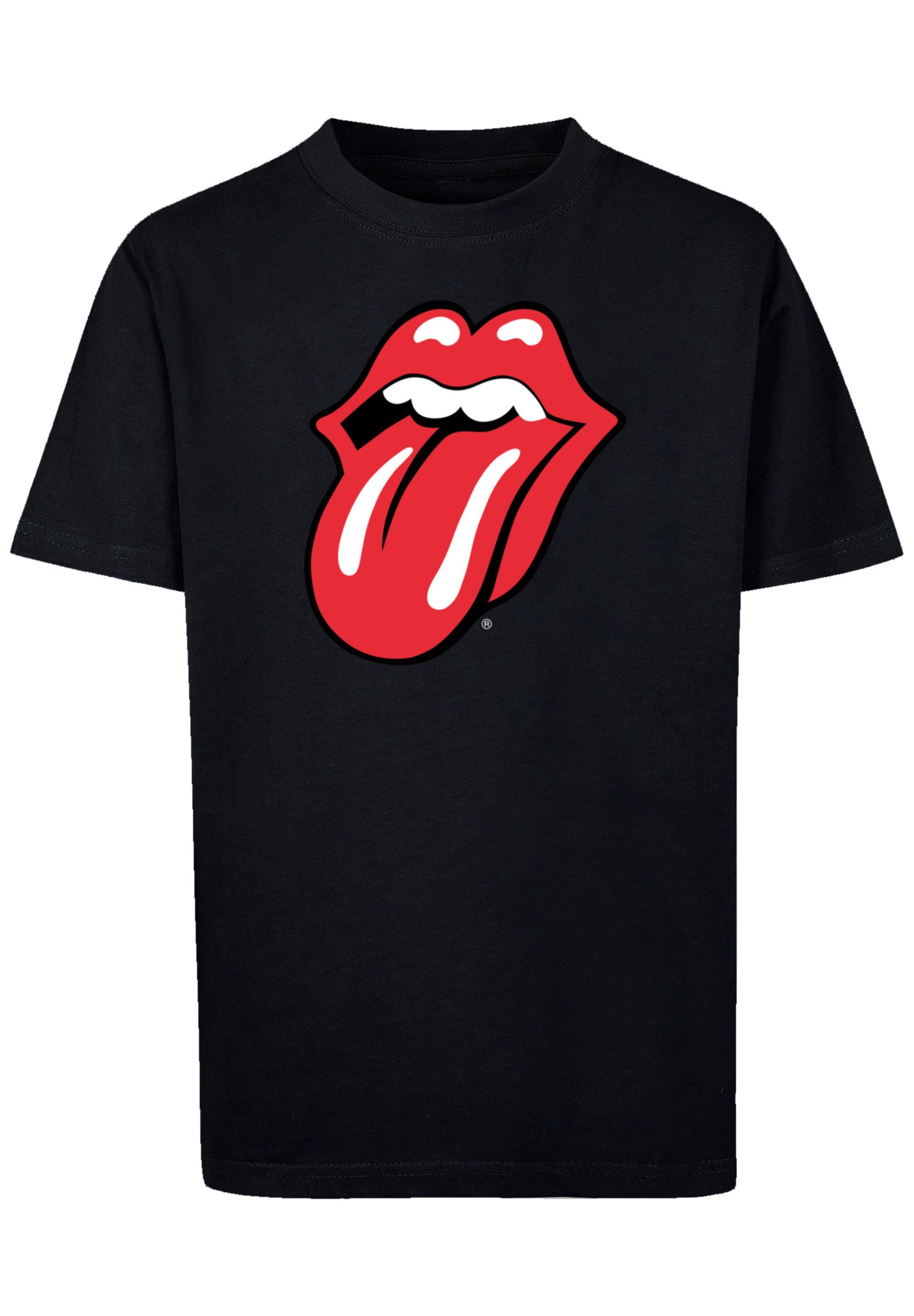 Rot Zunge lizenziertes Print, T-Shirt Rolling The Stones T-Shirt The Stones Offiziell F4NT4STIC Rolling