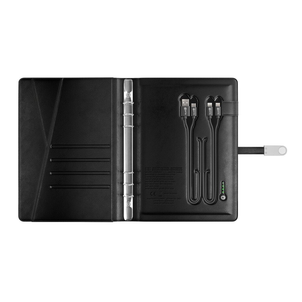 prio prio 5in1 Multifunktions-Notebook (Powerbank, Ladegerät) schwarz Smart-Home-Zubehör