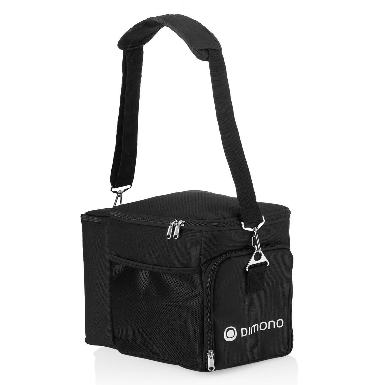 Dimono Frischhaltedose DIMONO Isoliert Kühlbox Tasche-Picknick Thermotasche mit 3 Lunchboxen, Stoff, (inkl. 3x Brotzeit-Dose), mit Kühlakku & Flaschenfach