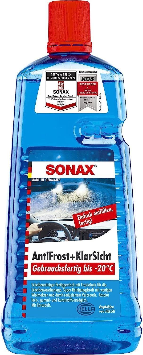 SONAX AntiFrost + KlarSicht gebrauchsfertig bis -20°C 2 L Auto-Reinigungsmittel