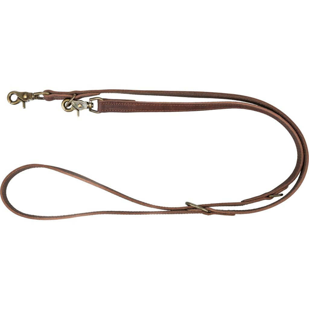 TRIXIE Hundeleine Rustic Fettleder-Verlängerungsleine - dunkelbraun - 2,00 m/12 mm, Leder