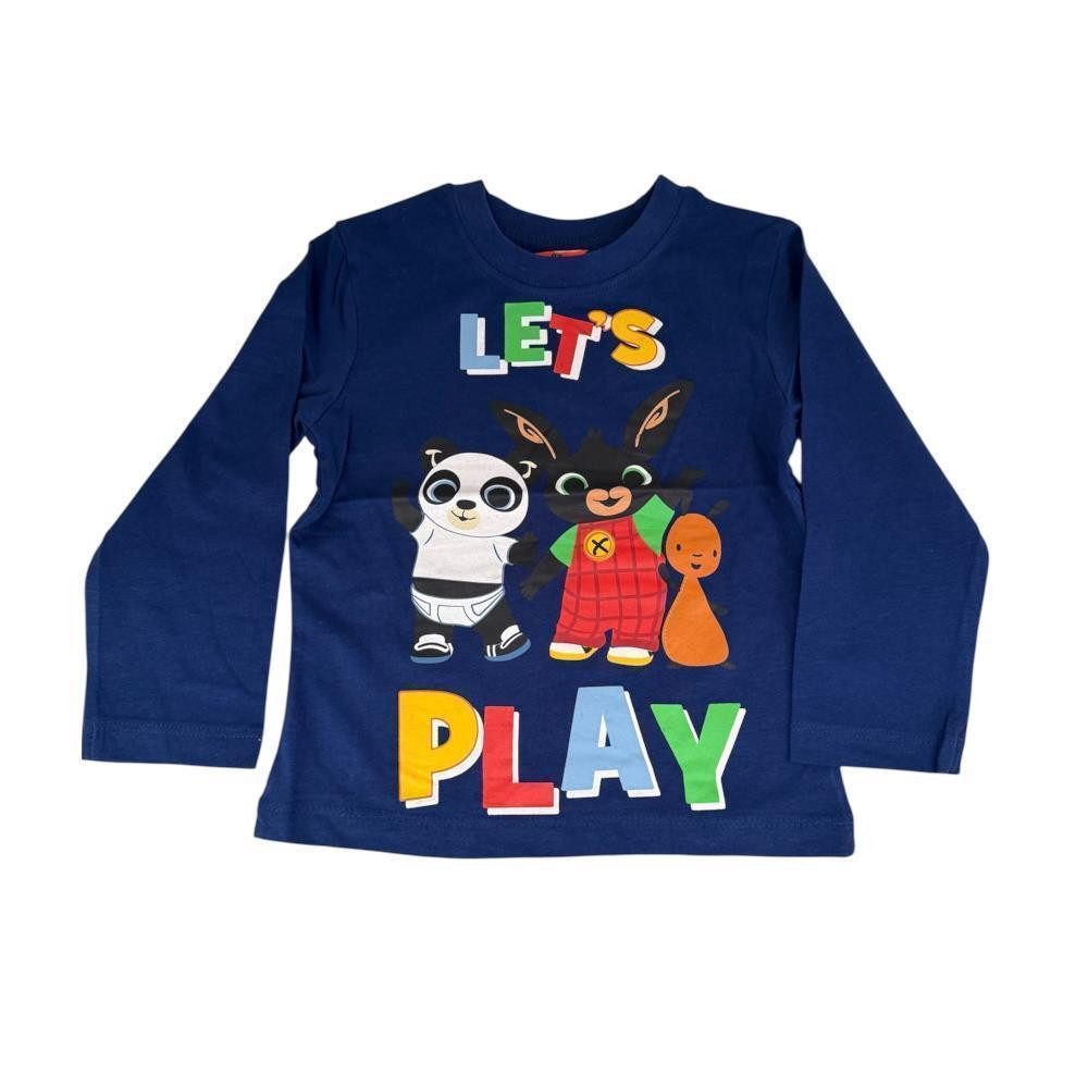 Bing T-Shirt Langärmeliges Shirt für Jungen, Bing "Let´s Play", Grau oder Blau