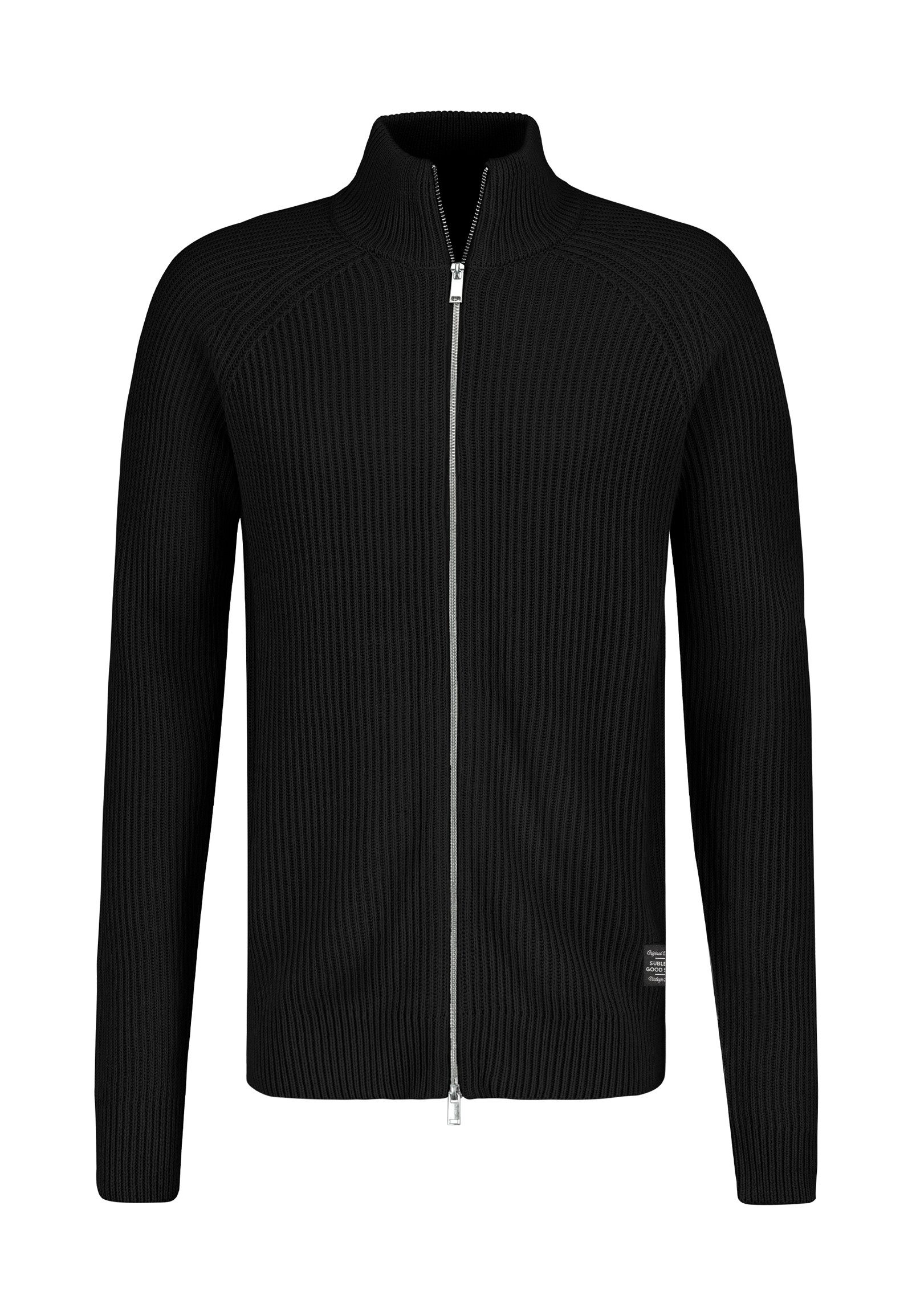 SUBLEVEL Strickjacke Herren Cardigan Strick mit Stehkragen Stehkragen, leic günstig online kaufen