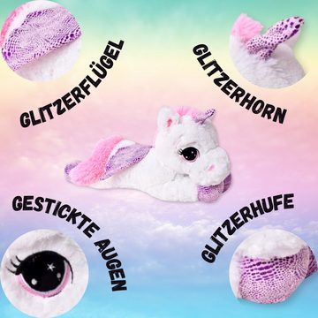 Kuscheltier Einhorn Plüscheinhorn Plüschtier Stofftier 60cm weiß