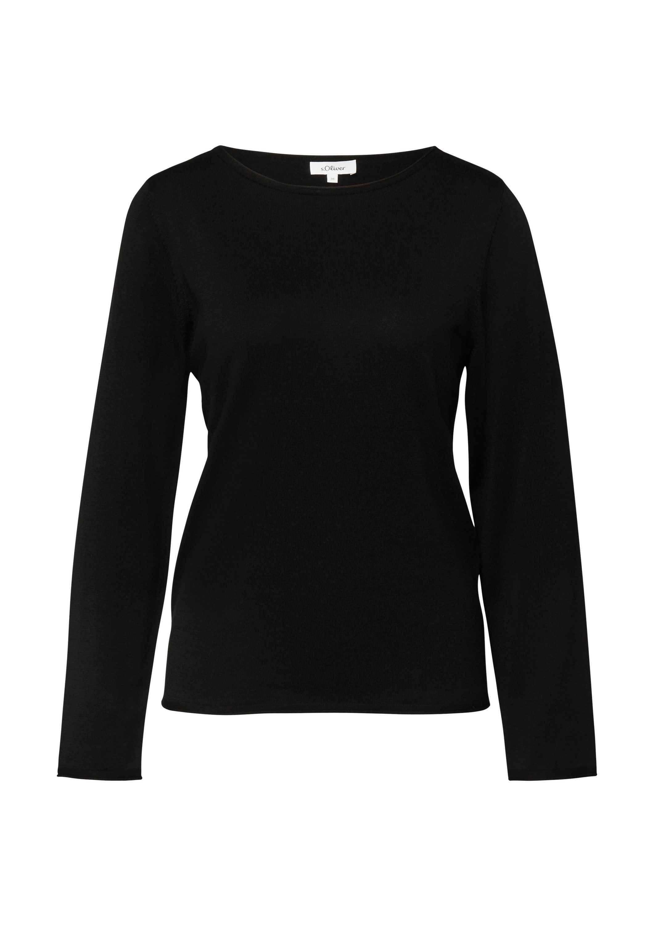 s.Oliver Longpullover Strickpullover Feinstrickpullover mit Rundhalsausschn günstig online kaufen