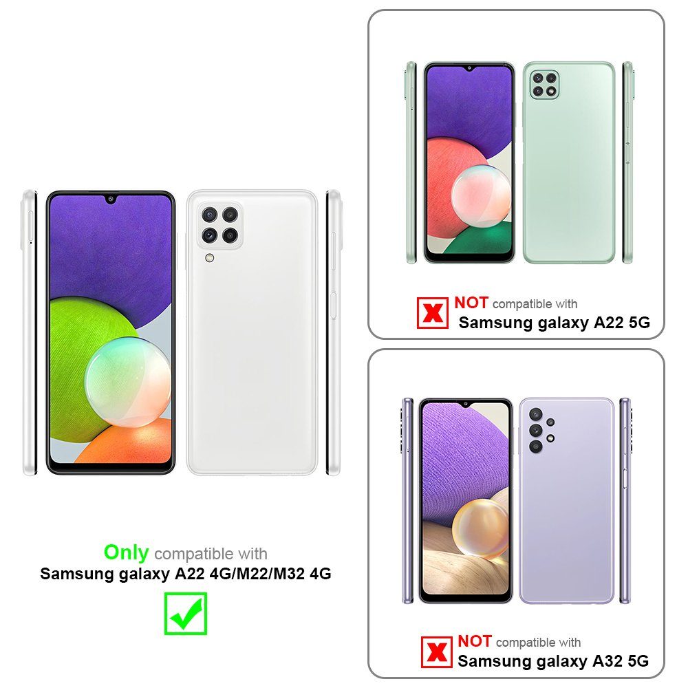 Cadorabo Handyhülle für Samsung Galaxy A22 4G / M22 / M32 4G Hülle Samsung Galaxy A22 4G / M22 / M32 4G, Flexible Hülle TPU Silikon Schutzhülle Back Cover Case