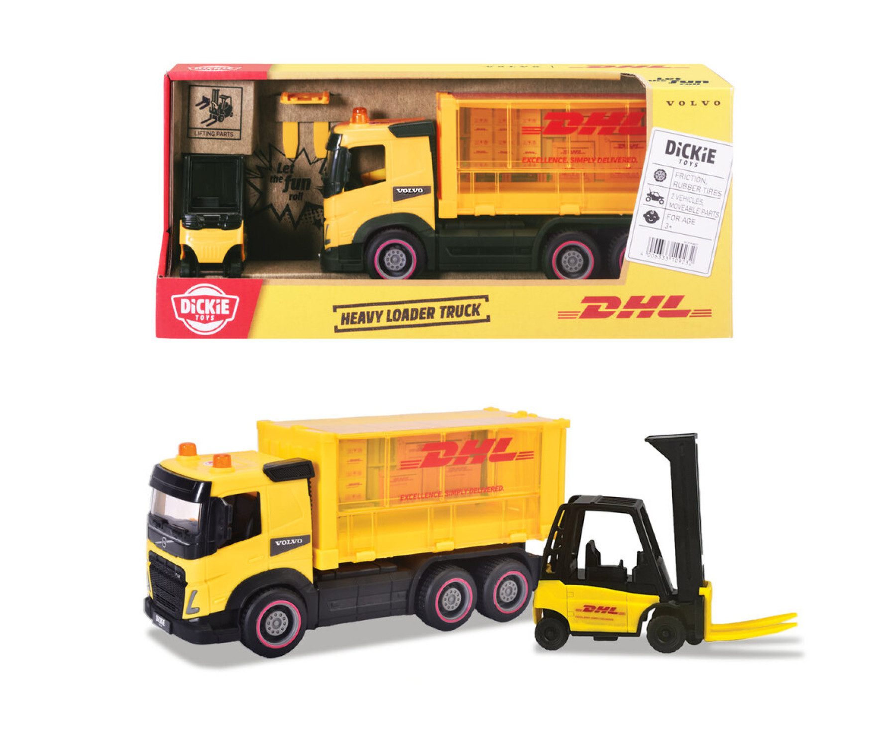 Dickie Toys Spielzeug-Auto DHL Heavy Loader Truck