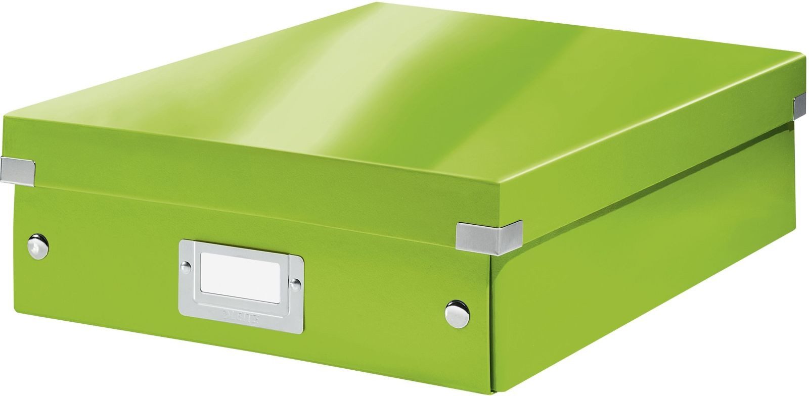 Aufbewahrungsbox Organisationsbox Click & Store Wow Mittel Graukarton grün (6 Stück)