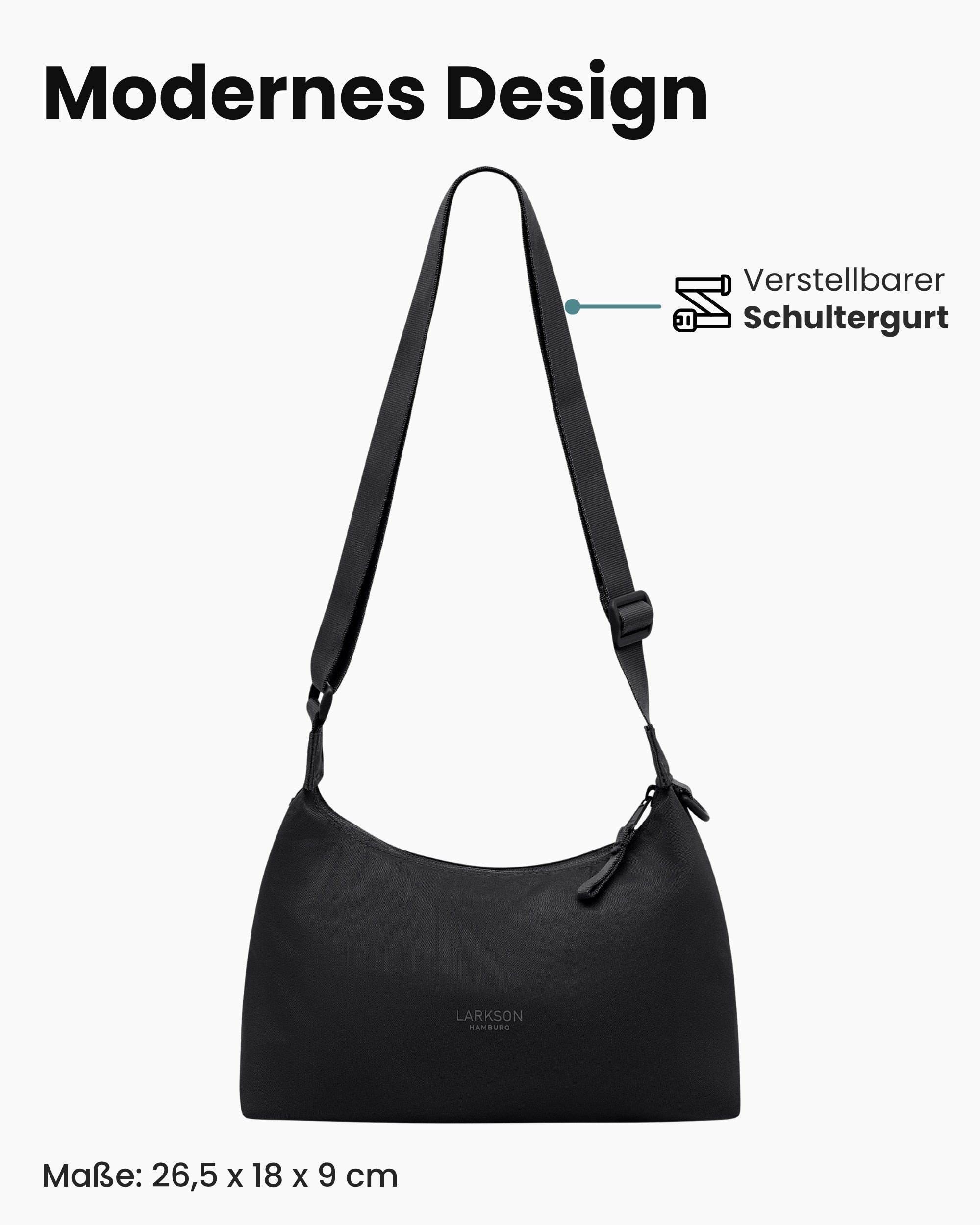 LARKSON Umhängetasche Ebba Small Square Crossbody Bag, Kleine rechteckige Handtasche, Wasserabweisend – Bild 3 von 5