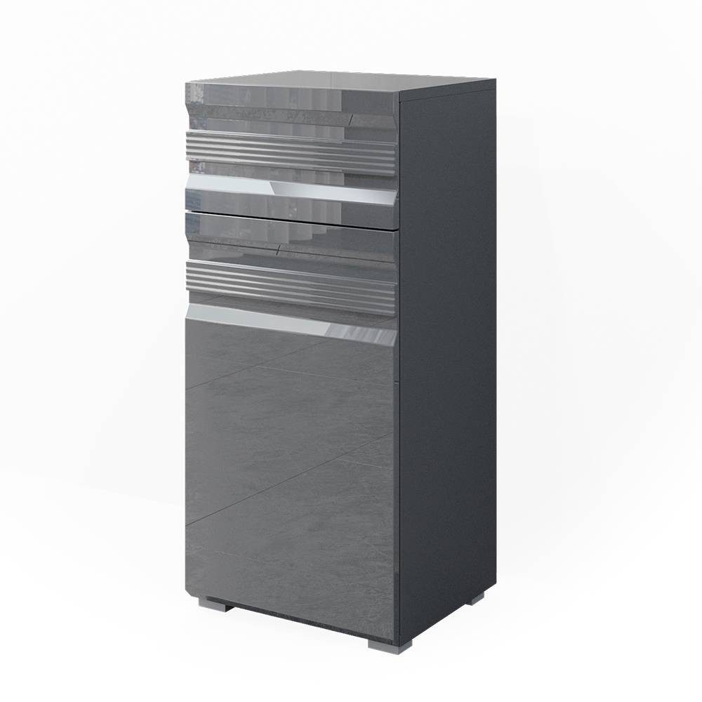 Vicco Midischrank Fredd, Anthrazit Hochglanz, 36 x 79 cm (1-St)