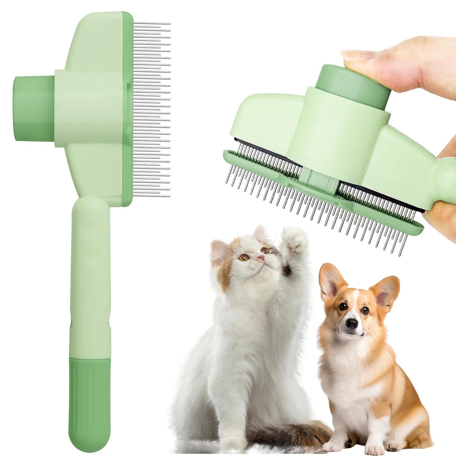 Ledander Fellbürste Bürste für katze, Katzenbürste für Fellbürste & Haustierpflege, (2-tlg)