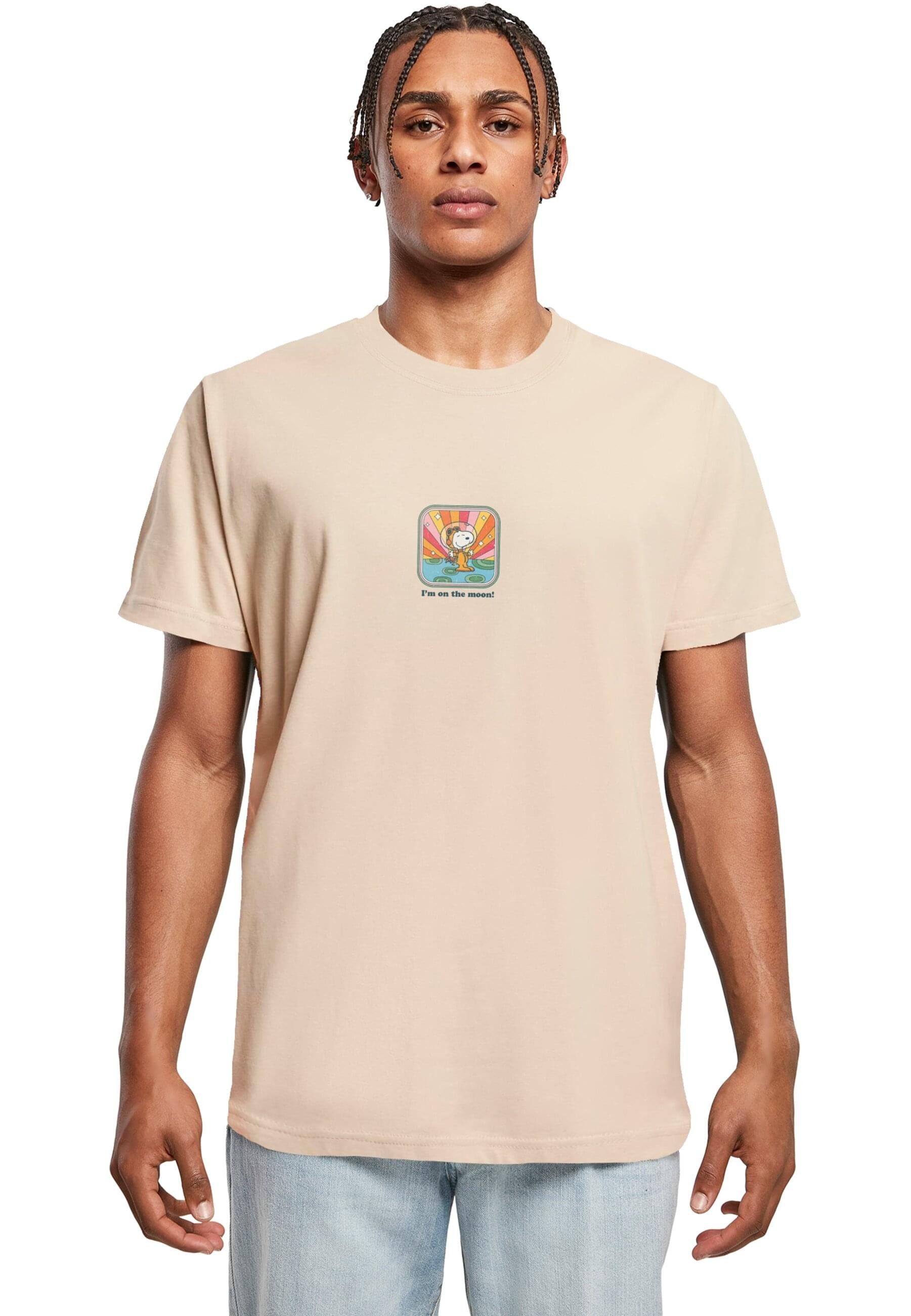 Merchcode T-Shirt Herren Peanuts - moon Round on Neck sand (1-tlg) the T-Shirt I'm