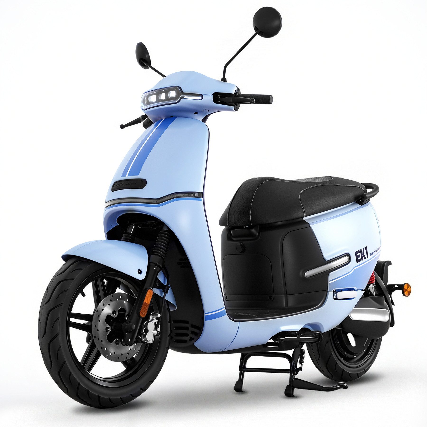 Vankel E-Motorroller EK1 Elektro-Roller mit Straßenzulassung 72V 36Ah, Bis zu 90km, 2800 W, 45 km/h, herausnehmbarem Akku, 3 Fahrmodi, USB/Type-C Ladeanschluss