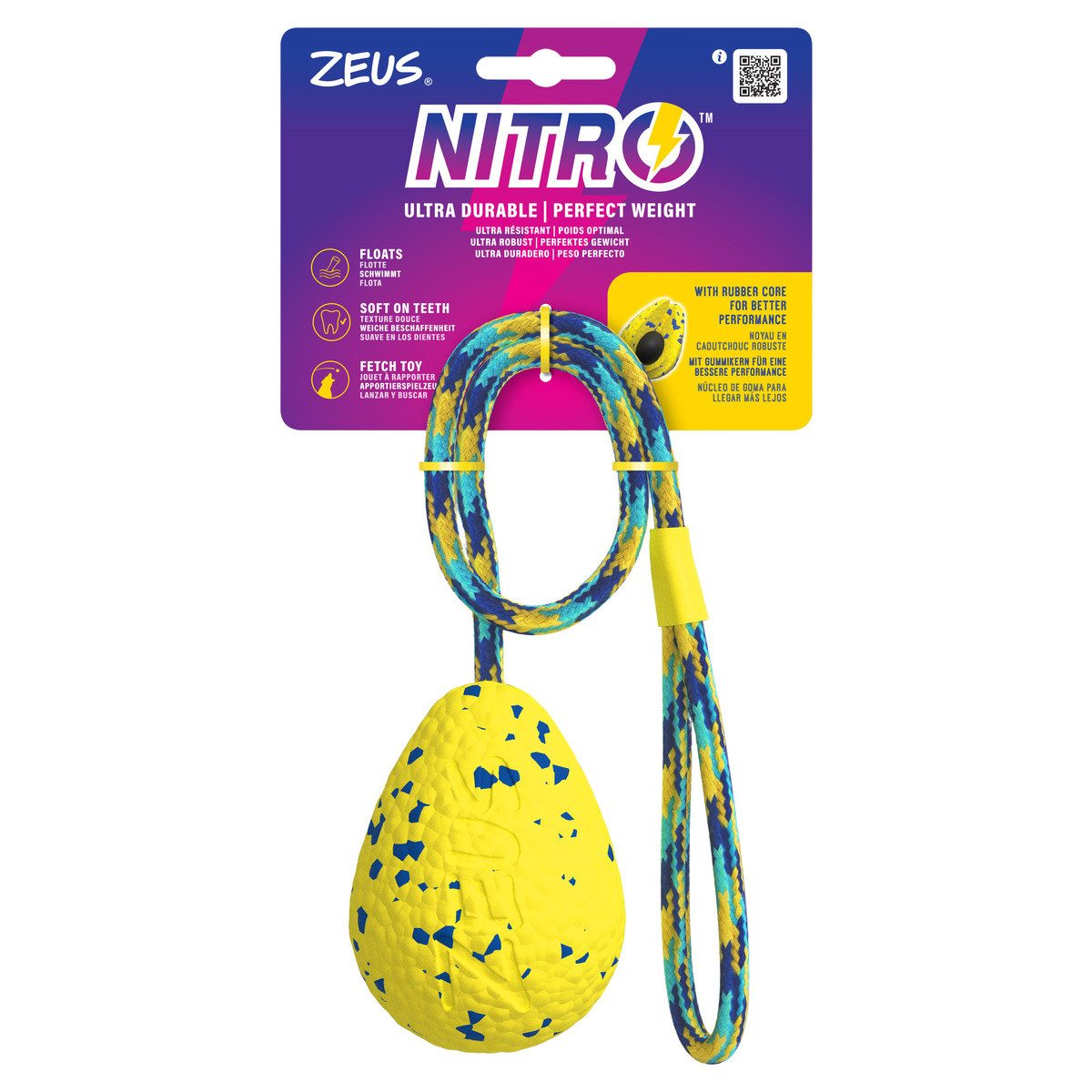 Zeus Outdoor-Spielzeug Hundespielzeug Nitro Schleuderball mit Gewicht