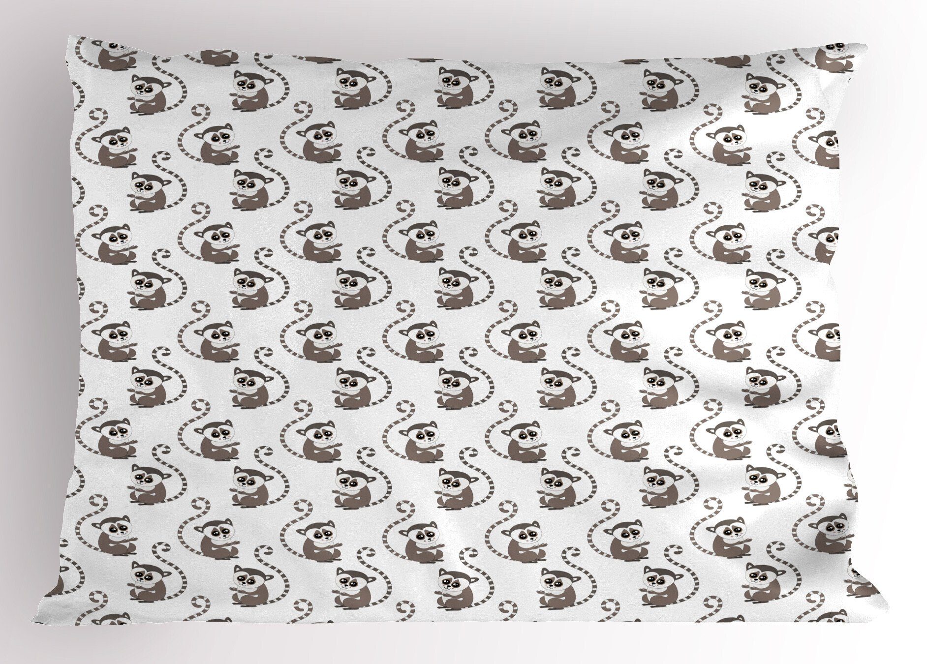 Kissenbezüge Dekorativer Standard King Size Gedruckter Kissenbezug, Abakuhaus (1 Stück), Lemur Lustige Baby-Affe-Cartoon