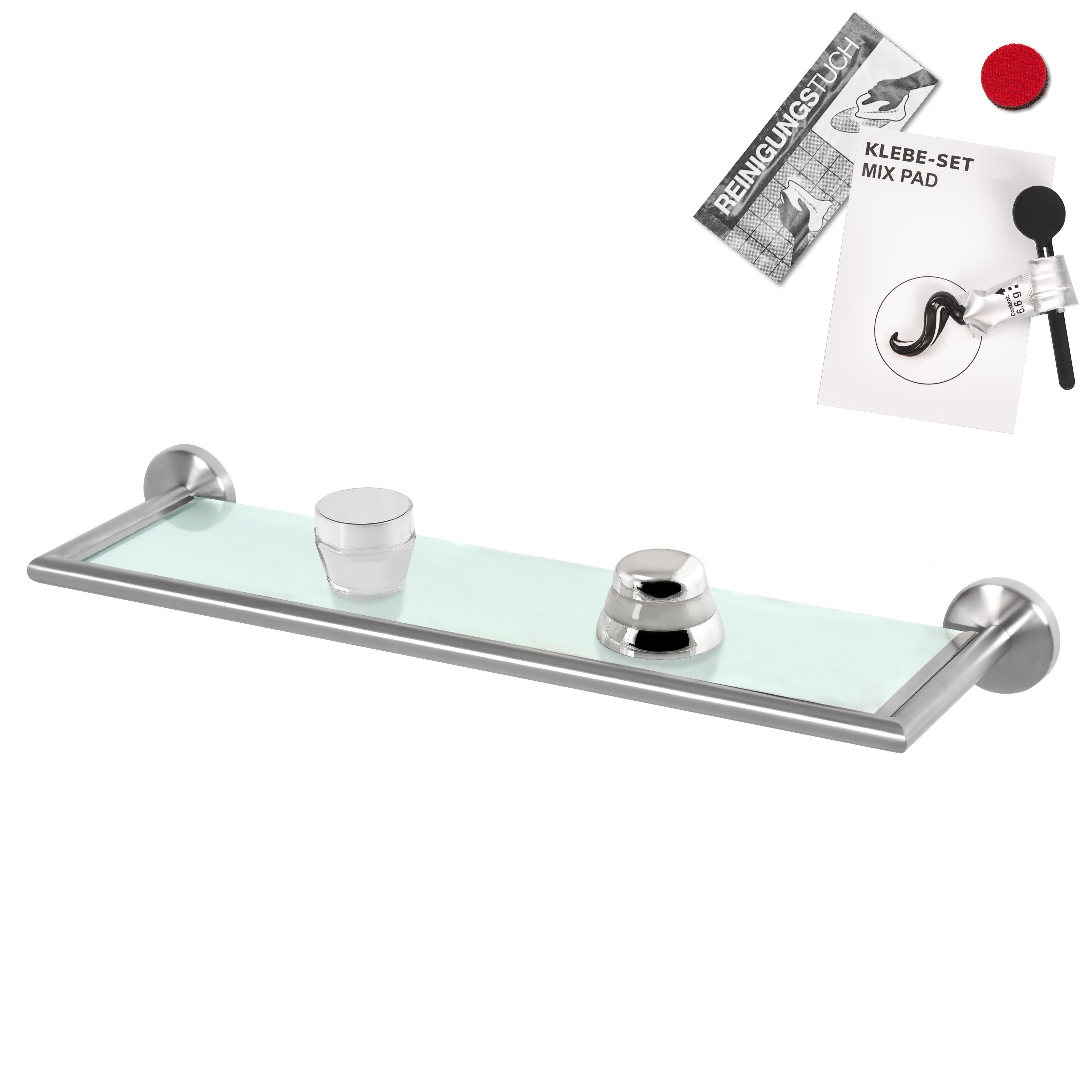 bremermann Wandregal Bad-Serie PIAZZA - Glasablage inkl. Klebeset, aus Glas günstig online kaufen