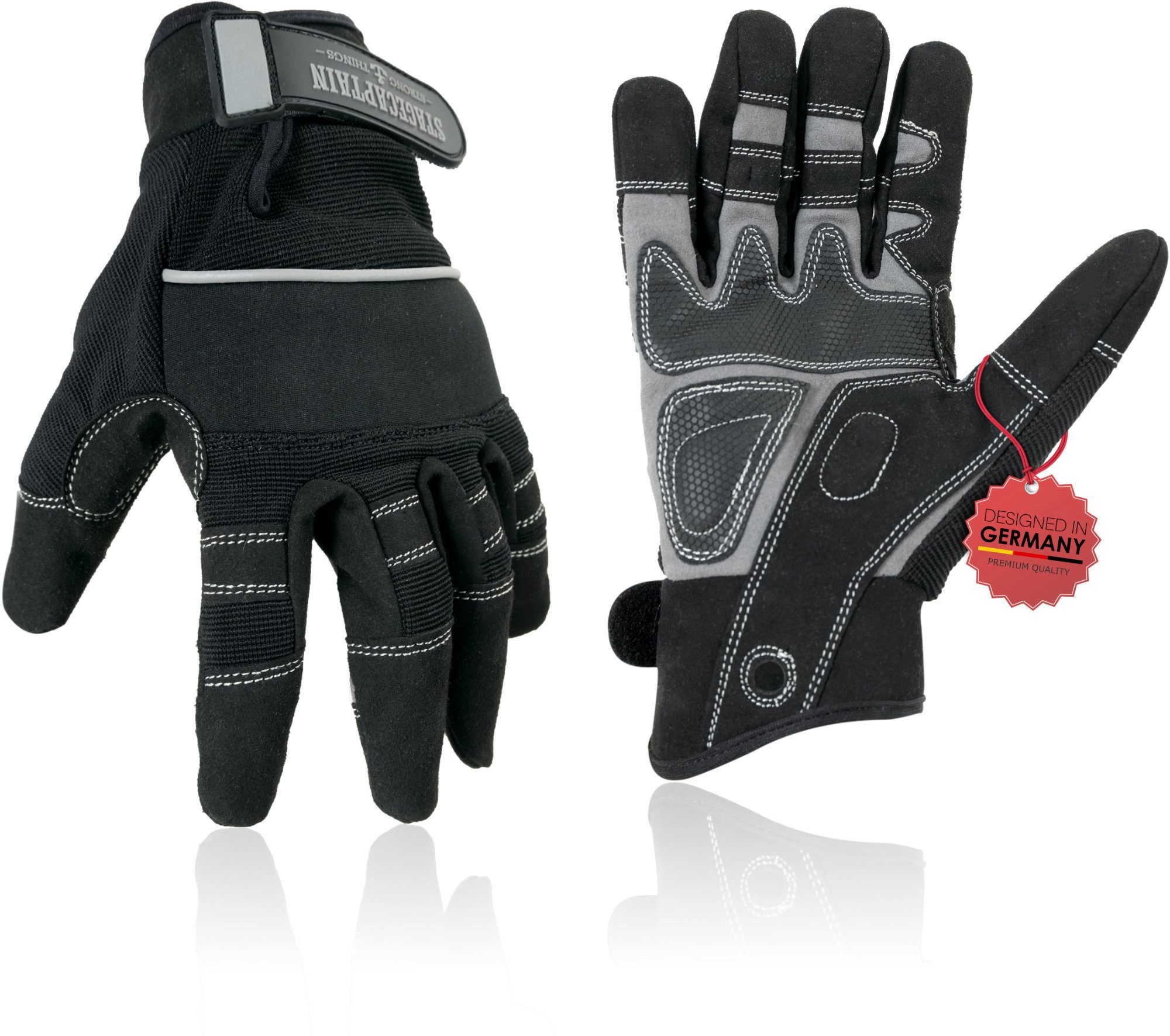 Arbeitshandschuh-Set Stagecaptain RGL-5F Rigger Handschuhe Größe XL