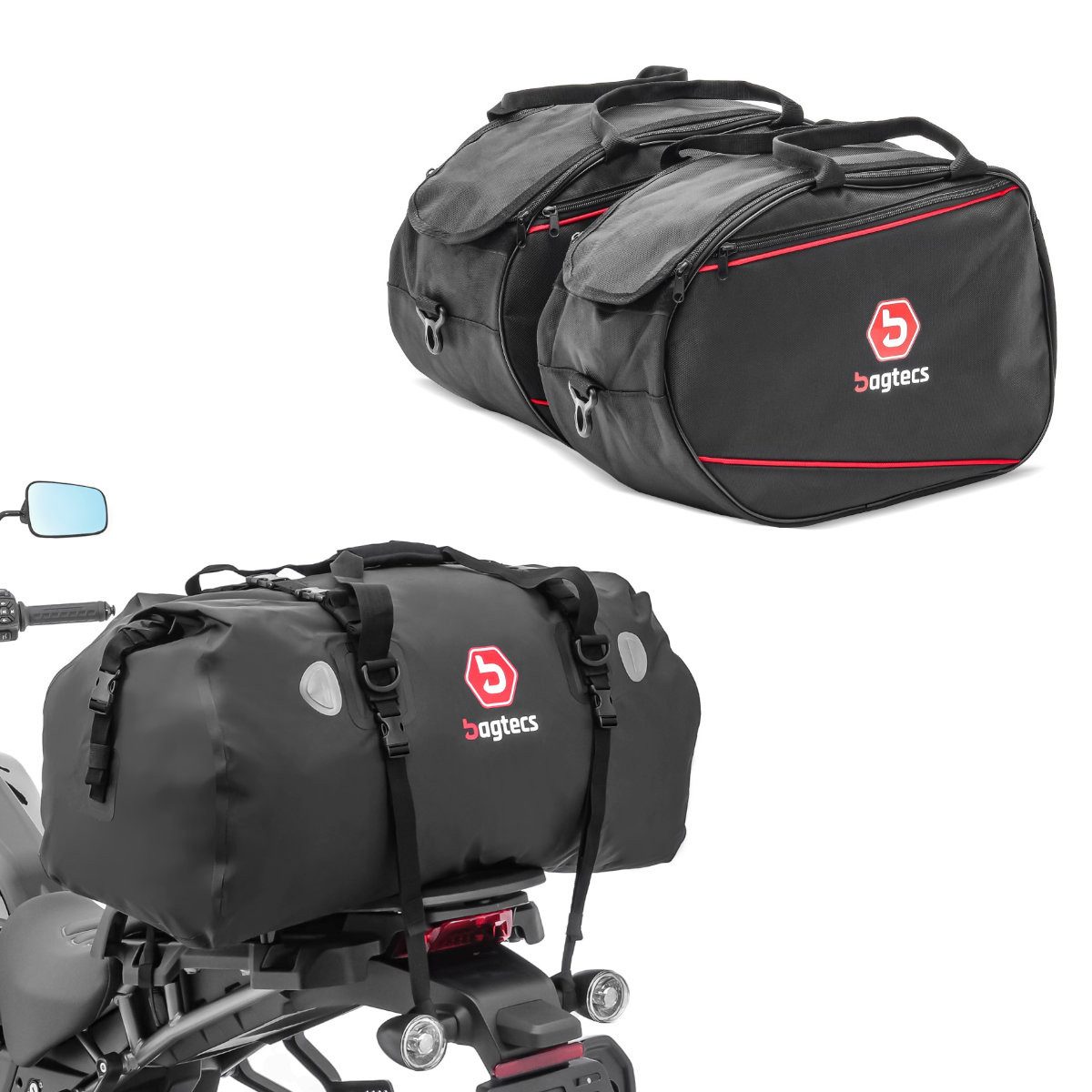 Reisetasche Set Koffer Innentaschen passend für Yamaha Seitenkoffer 2x20L Paar # m