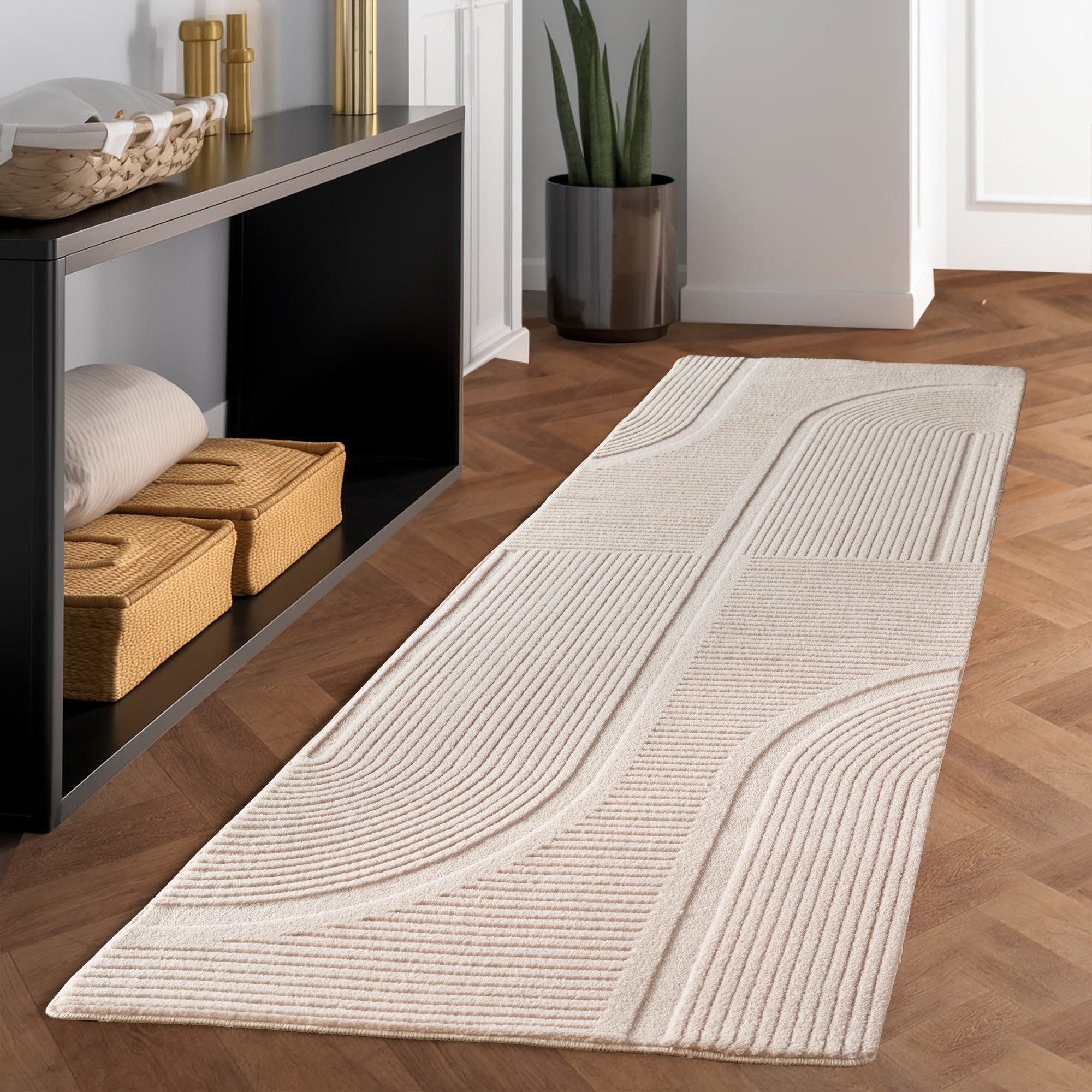 Carpettex Designteppich Unicolor - Einfarbig, Rechteckig, Höhe: 12 mm, Kurzflorteppich Skandinavische Design Anti-Rutsch Rückseite Waschbar
