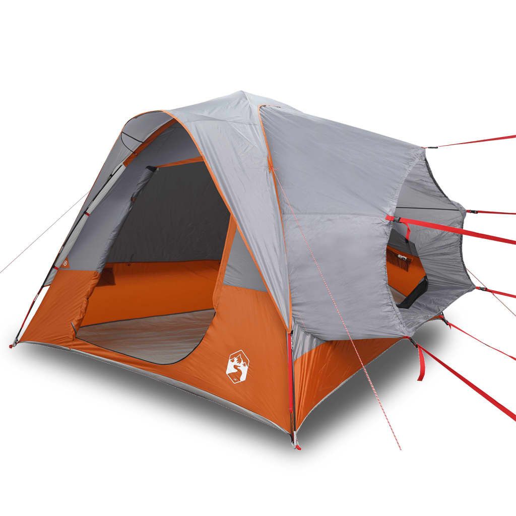 vidaXL Vorzelt NA Autozelt 4 Personen Grau und Orange Wasserfest Camping Outdoor