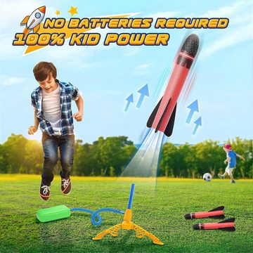 Inshow Spielzeug-Flugrakete Rakete Luftdruck, Outdoor Spielzeug Geschenke für Jungen Mädchen