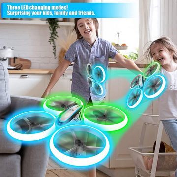 AVIALOGIC Q9s Drone für Kinder mit Höhehalten und Kopflosem Modus Drohne (mit Blauen & Grünen Lichter und 2 Akkus,Spielzeug Drohne für Kinder)