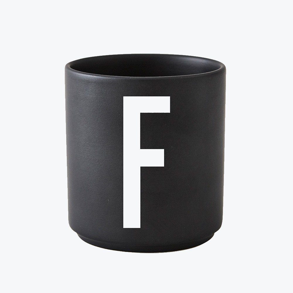 Becher Porzellanbecher Schwarz F