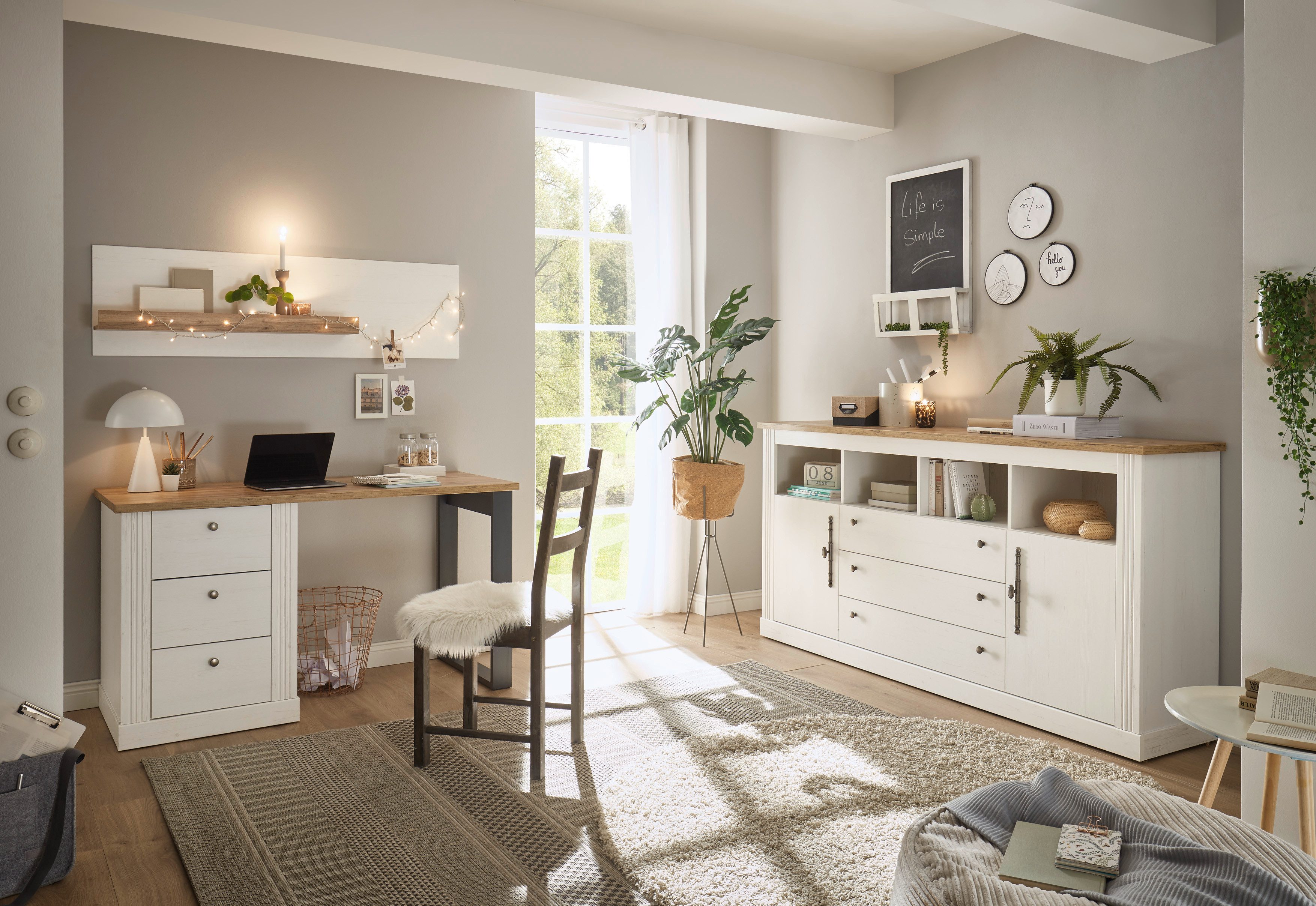 Home affaire Büromöbel-Set Westminster, im romantischen Landhausstil, exclusiv by Otto