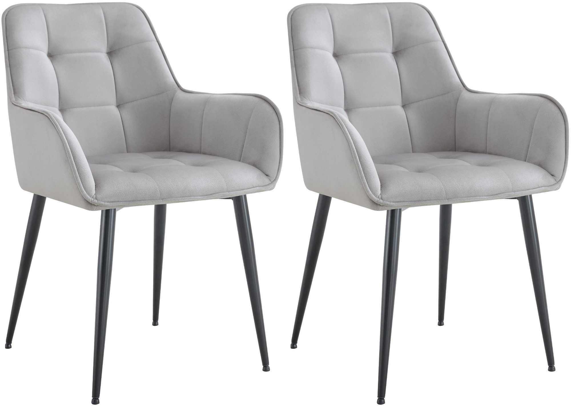 CLP Esszimmerstuhl Ferndale (2er Set, 2 St), Ziernähte, Samtbezug, gepolste günstig online kaufen