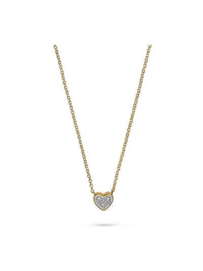 CHRIST Collier CHRIST Damen-Kette 375er Gelbgold 3 Diamant