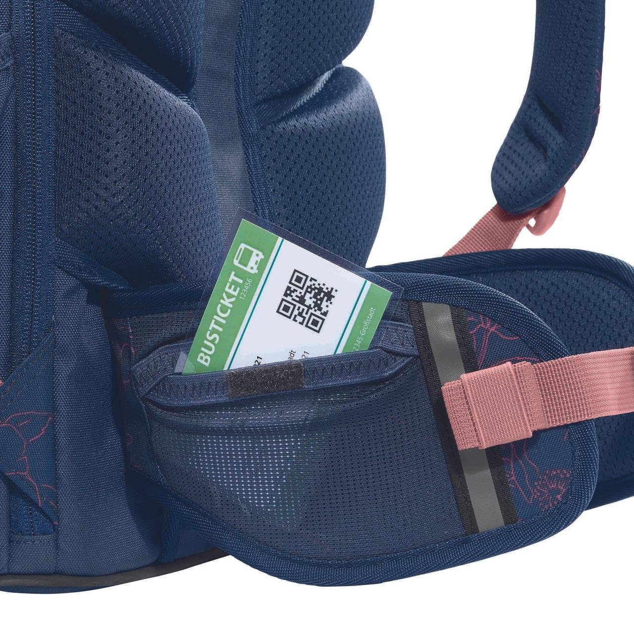 coocazoo Schulranzen Schulrucksack-Set PORTER Sweet Rose 2-teilig (2-teilig), ergonomisch, Körpergröße: 135 - 180 cm, reflektiert