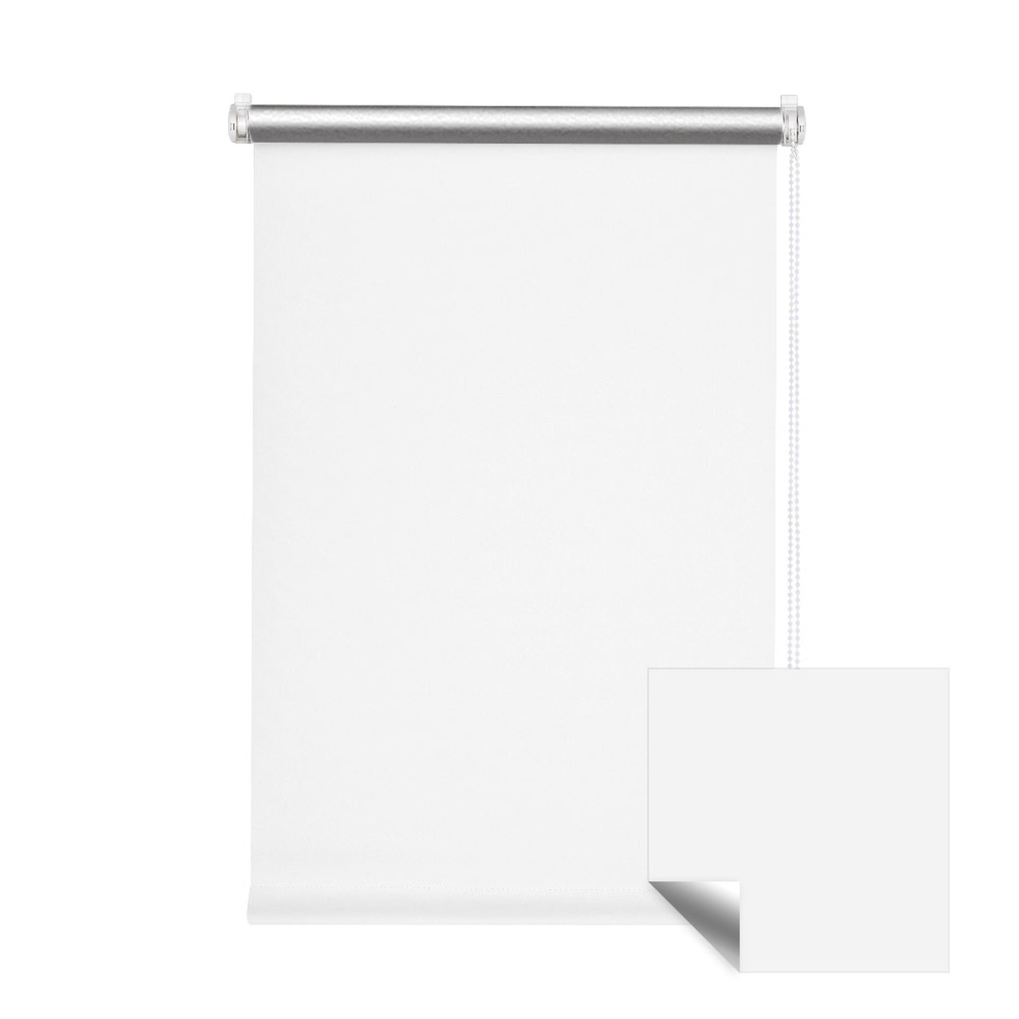 Verdunklungsrollo Klemmfix Tenebra Verdunkelungsrollo-Thermorollo, 45 x 160 cm, weiß, Victoria M., blickdicht, ohne Bohren, in Führungsschienen, Klemmfix, Thermo – Isolierung, Mit Magnet