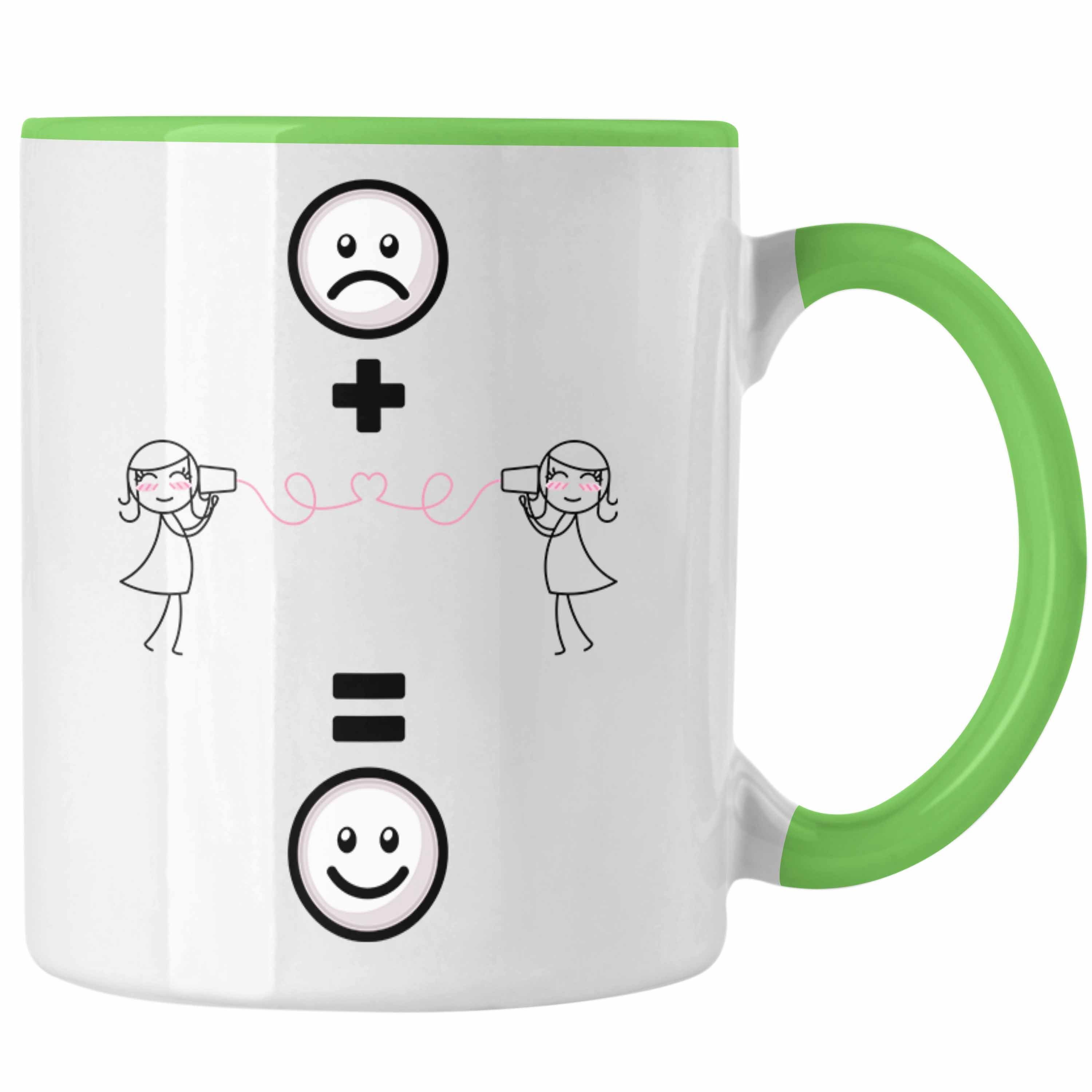 Trendation Tasse Beste Freundin Tasse Geschenk für BFF Beste Freundinnen Lustige Gesche Grün