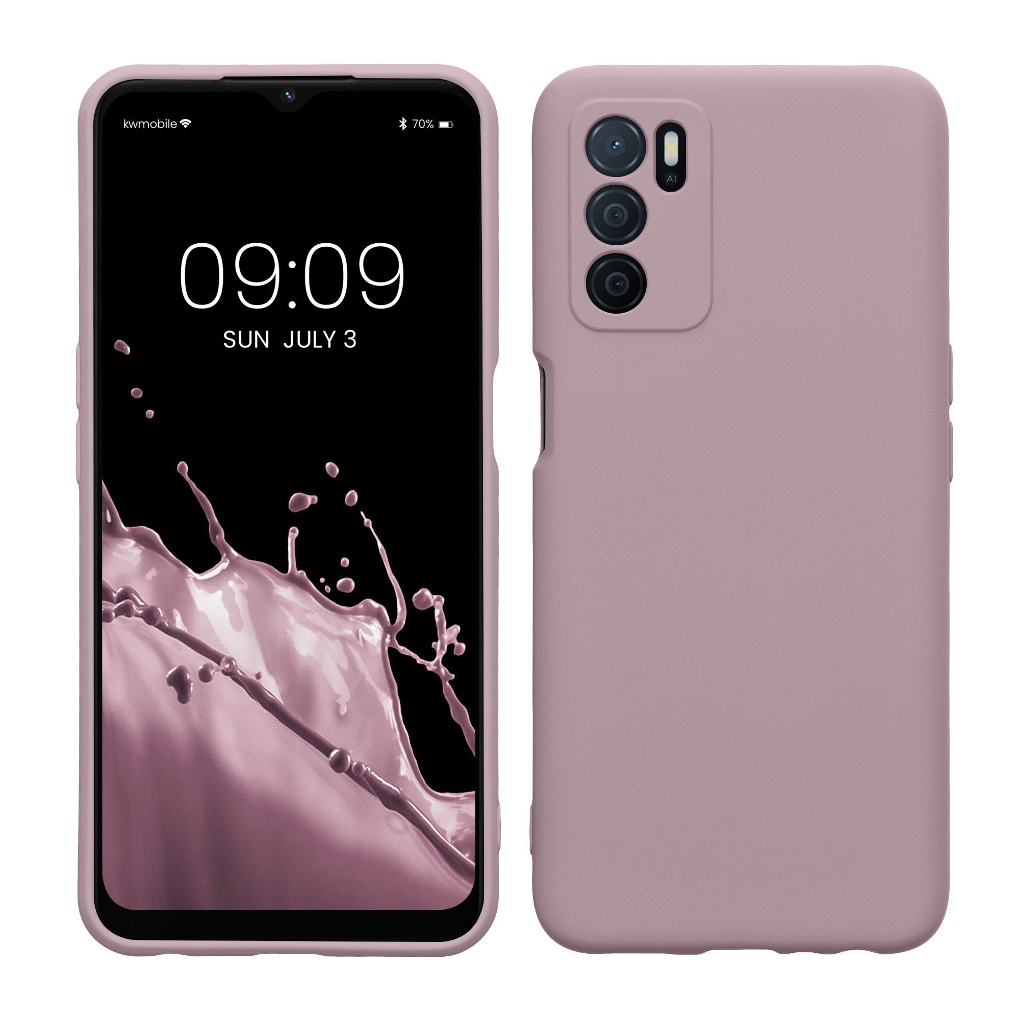 kwmobile Handyhülle Slim Case für Oppo A16 / A16s / A54s, Hülle Silikon Handy - Handyhülle gummiert