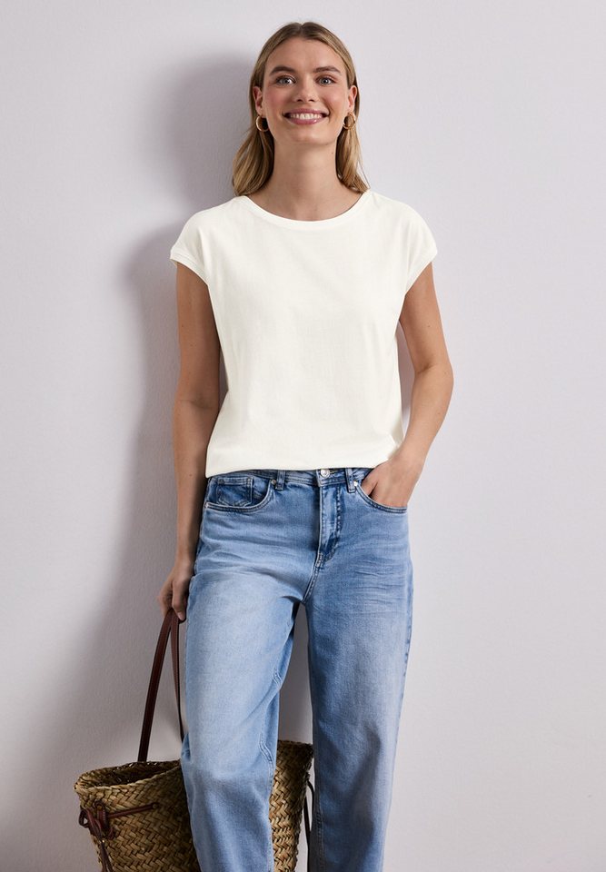 STREET ONE T-Shirt mit U-Boot-Ausschnitt