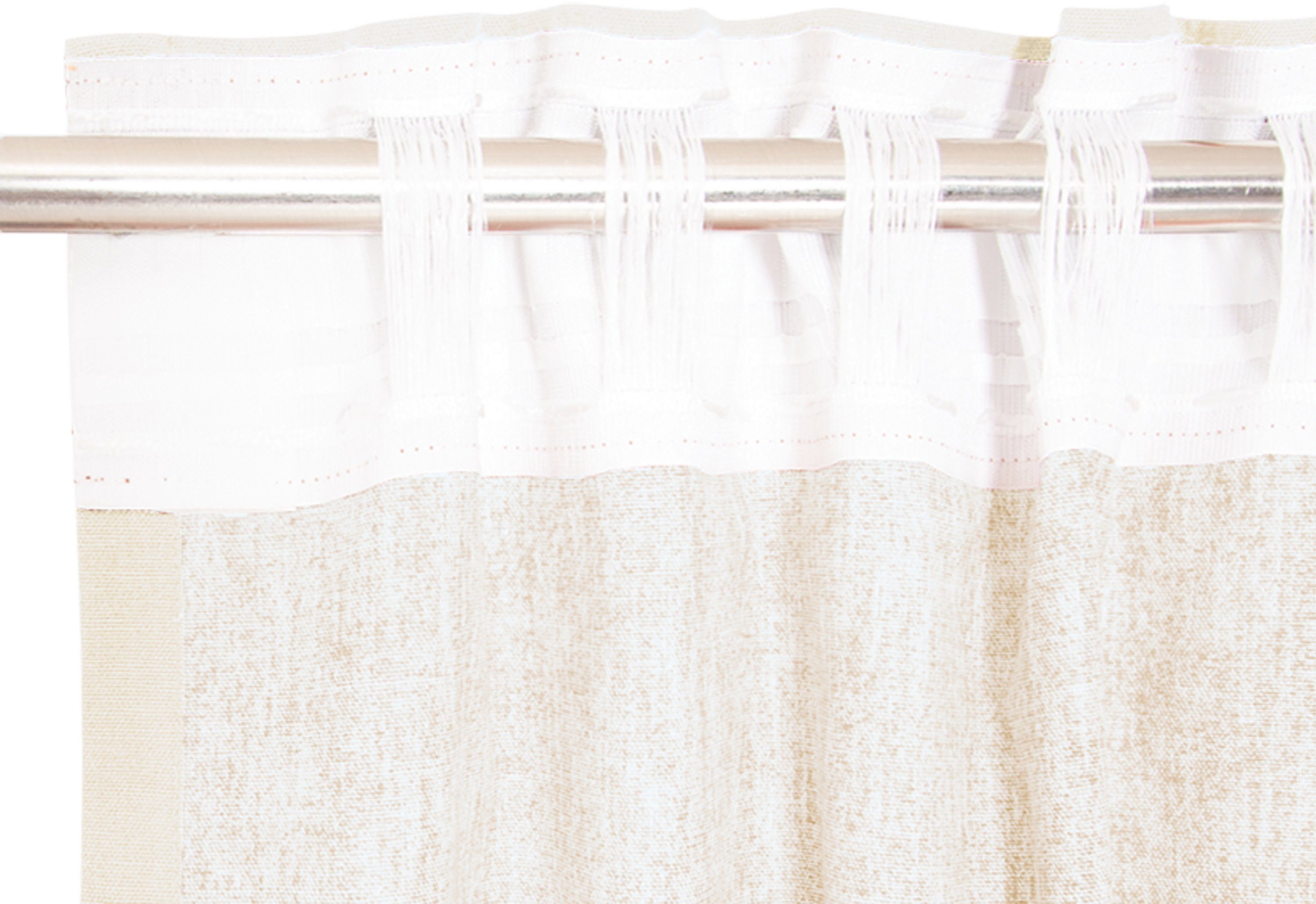Vorhang Neo, Esprit, (1 blickdicht, nachhaltiger natur/creme/beige Baumwolle, aus St), blickdicht verdeckte Schlaufen