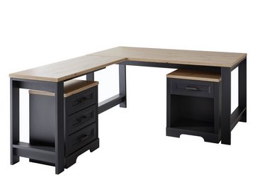 Moebel-Eins Schreibtisch, JADY Eckschreibtisch / Winkelkombination, Material MDF/Dekorspanplatte