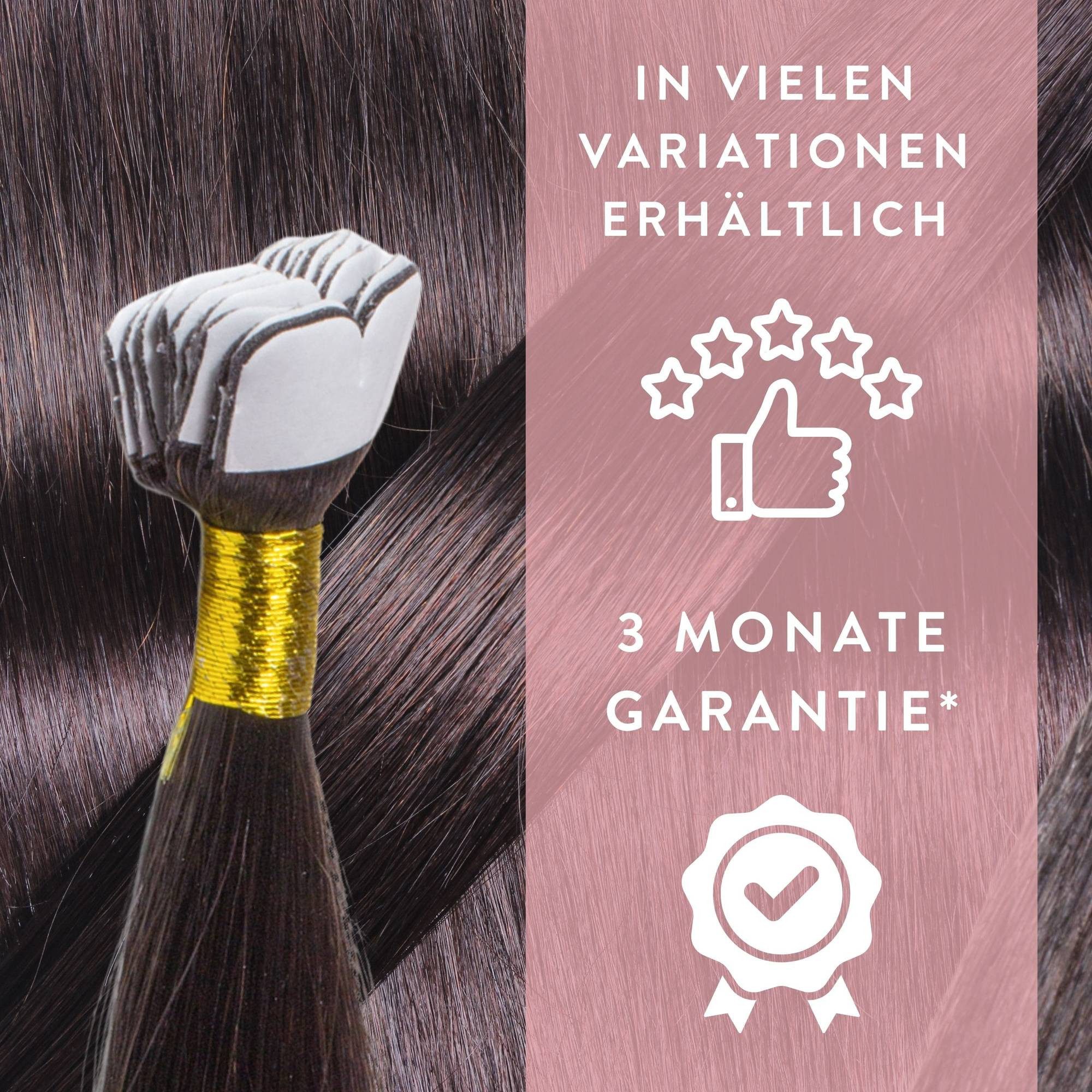 hair2heart Echthaar-Extension Premium Mini Tape Extensions #5/0 Hellbraun 40cm