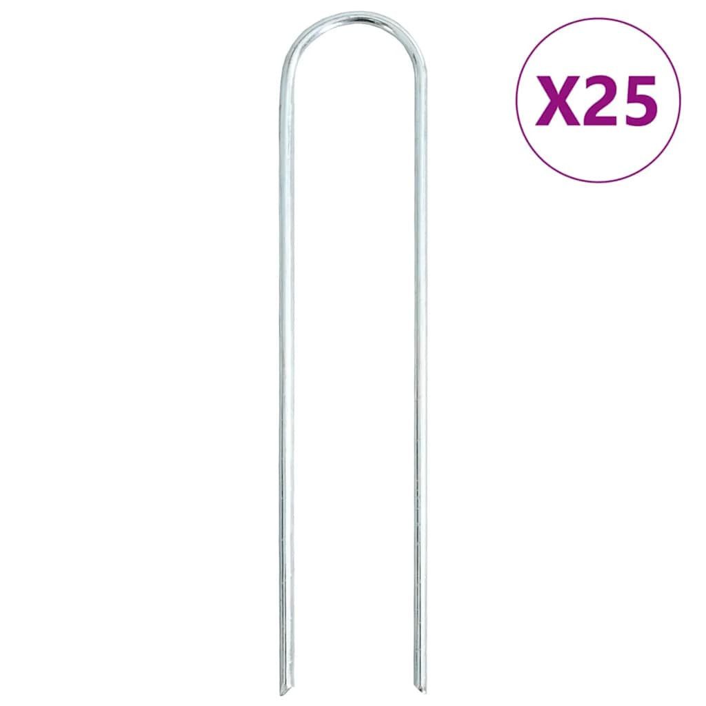 vidaXL Schaukelanker Bodenanker 25 Stk. U-Form 20x3,5 cm Verzinkter Stahl, (25-St)