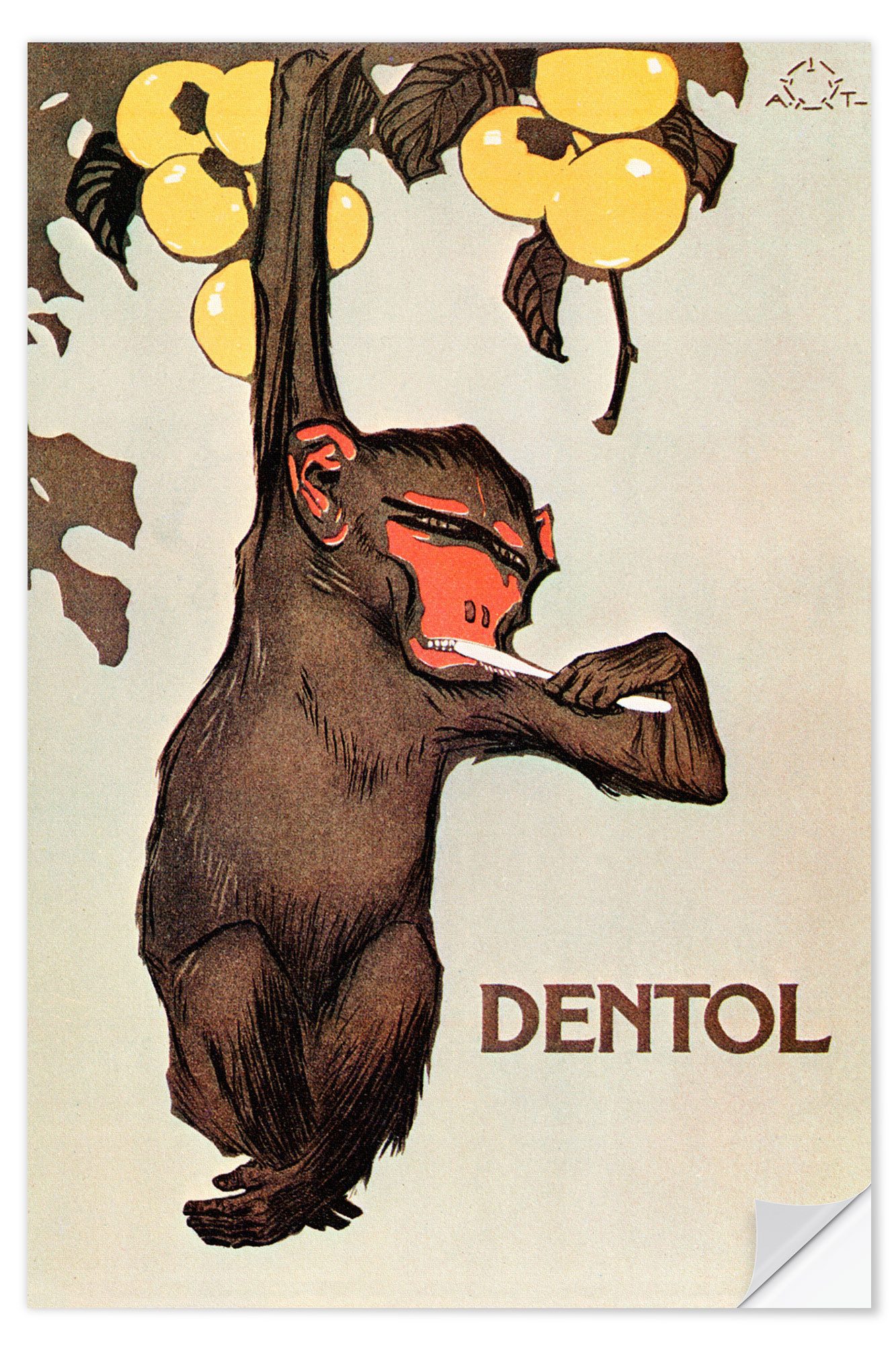 Posterlounge Wandfolie Aleardo Terzi, Dentol-Zahnpasta, Badezimmer Malerei
