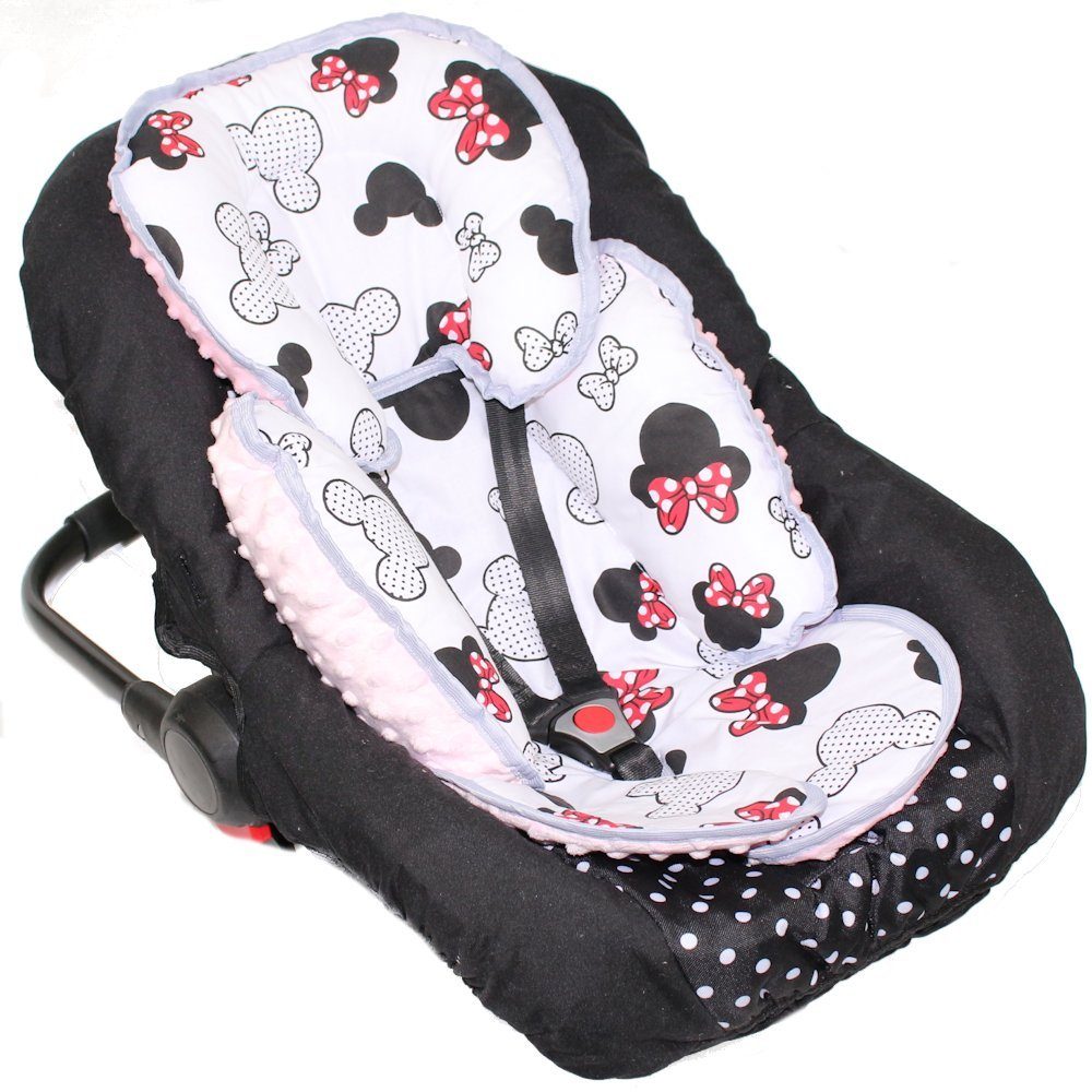 Primawela Sitzverkleinerer Sitzverkleinerer MINKY Einlage Baby Kind für Auto Babyschale Einsatz