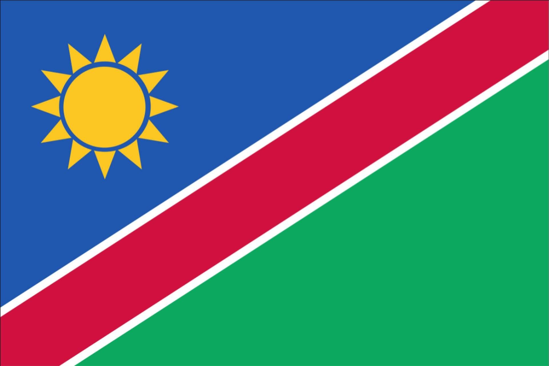 Querformat g/m² flaggenmeer 120 Namibia Flagge